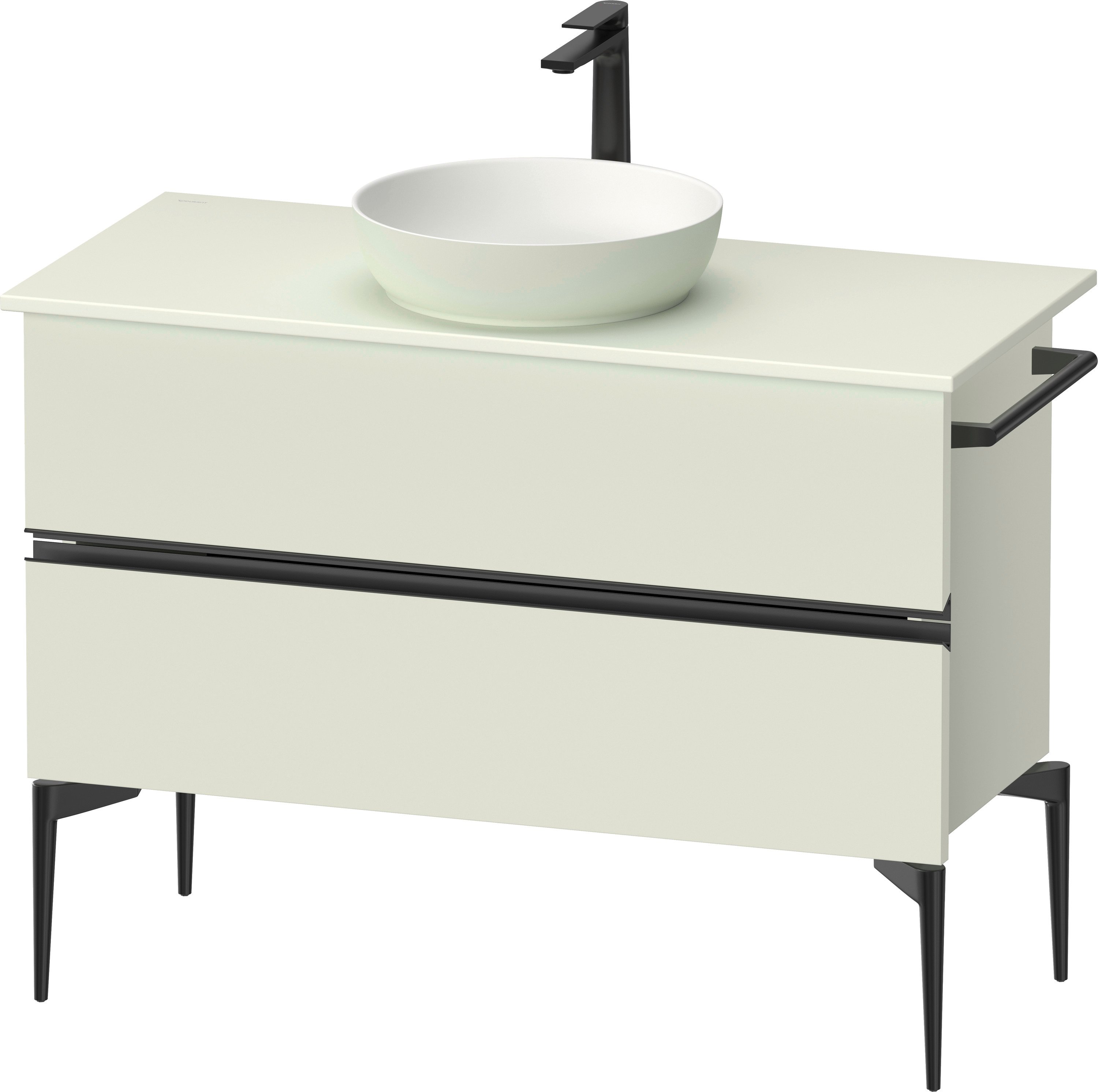 Duravit Sivida szekrény 104.5x47.5x54.8 cm mosdókagyló alá akasztható fekete-zöld SV46590BDHH0000
