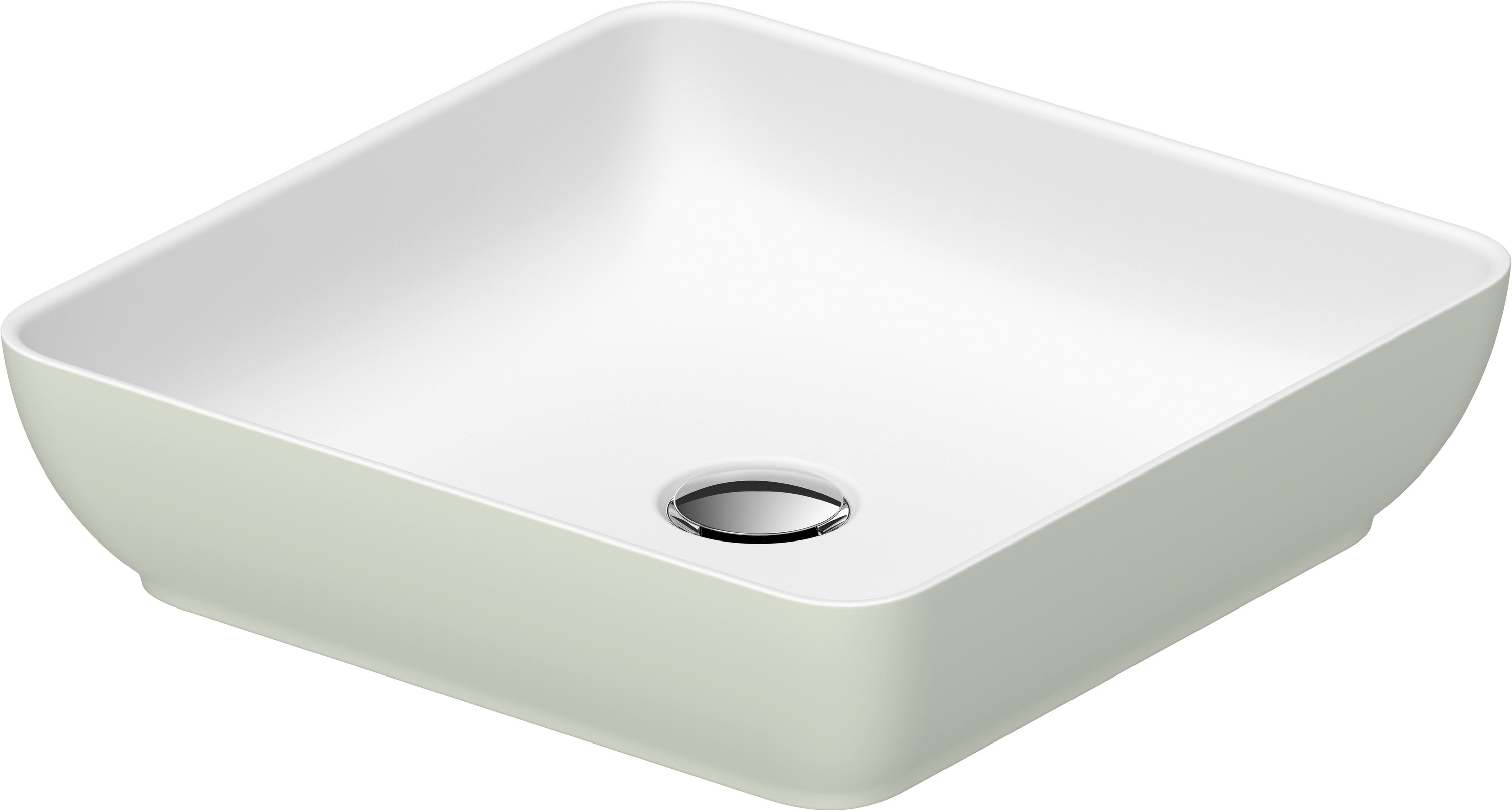 Duravit Sivida mosdótál 40x40 cm négyzet mosdótálak fehér-zöld 266001FH00