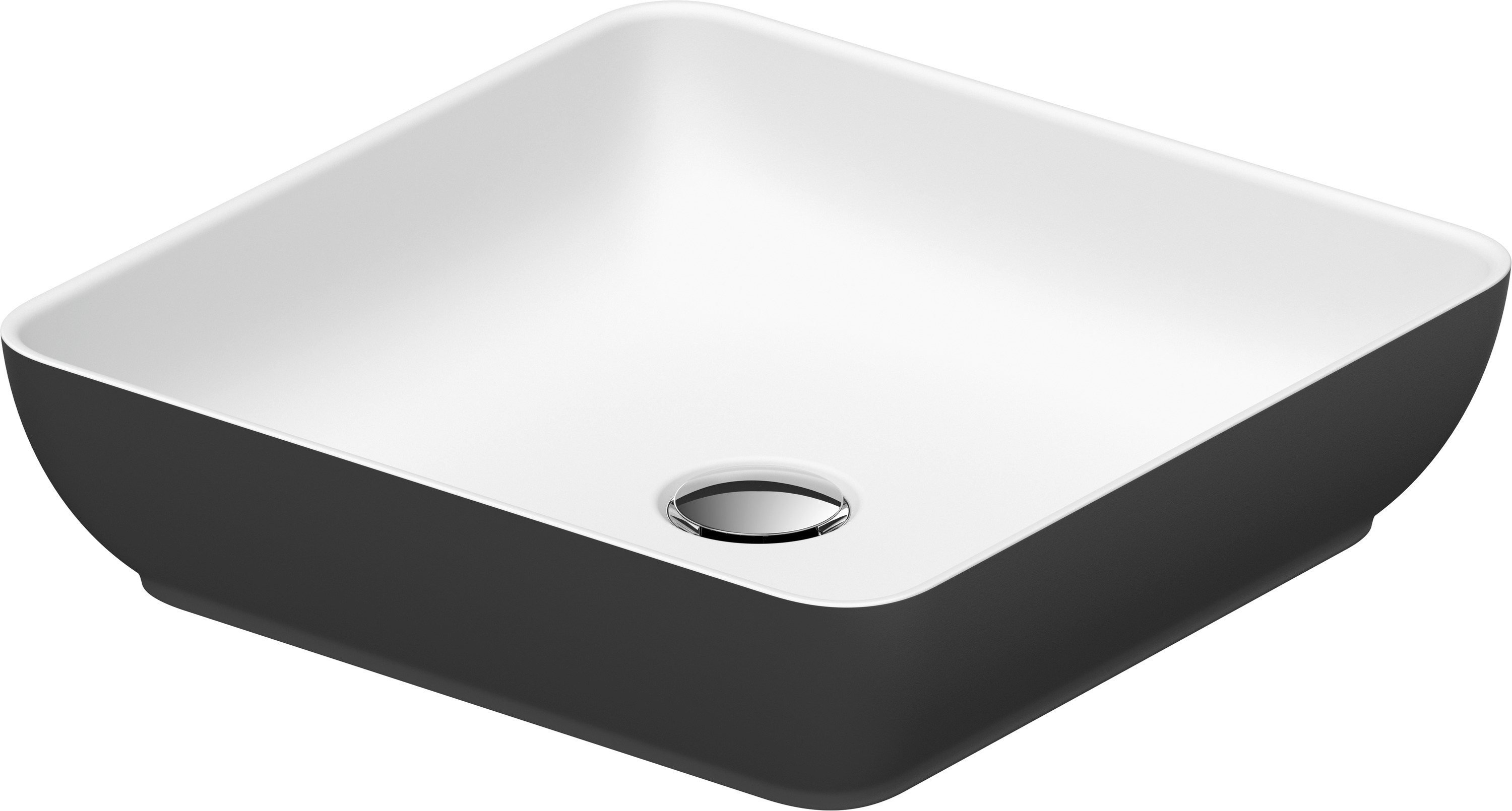 Duravit Sivida mosdótál 40x40 cm négyzet mosdótálak fehér-szürke/kő 266001FI00