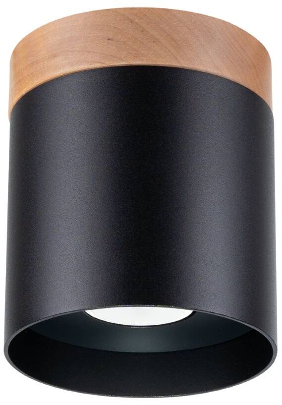 Sollux Lighting Rif mennyezeti lámpa 1x10 W fekete-fa SL.1349
