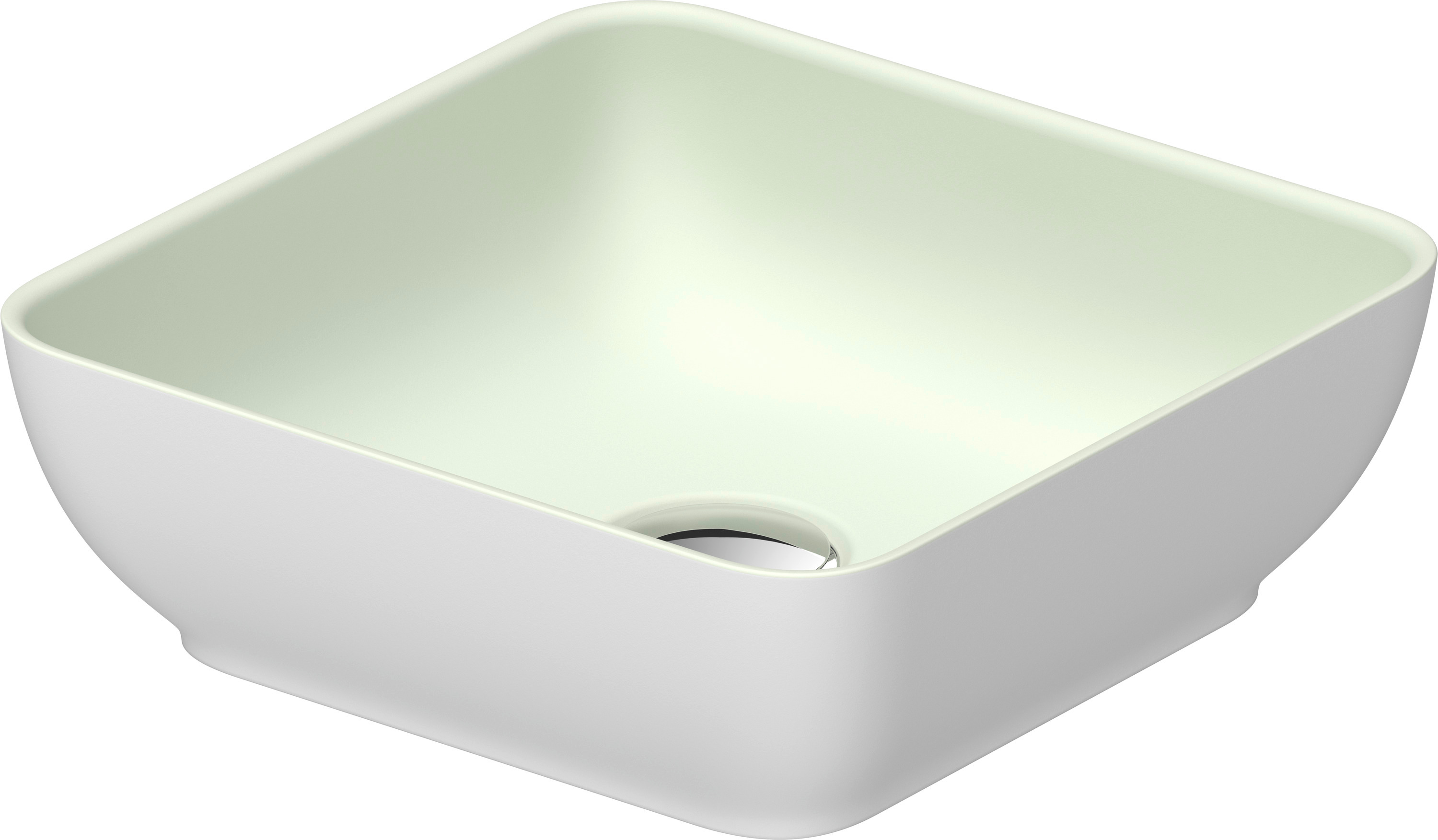 Duravit Sivida mosdótál 30x30 cm négyzet mosdótálak fehér-zöld 266003FG00