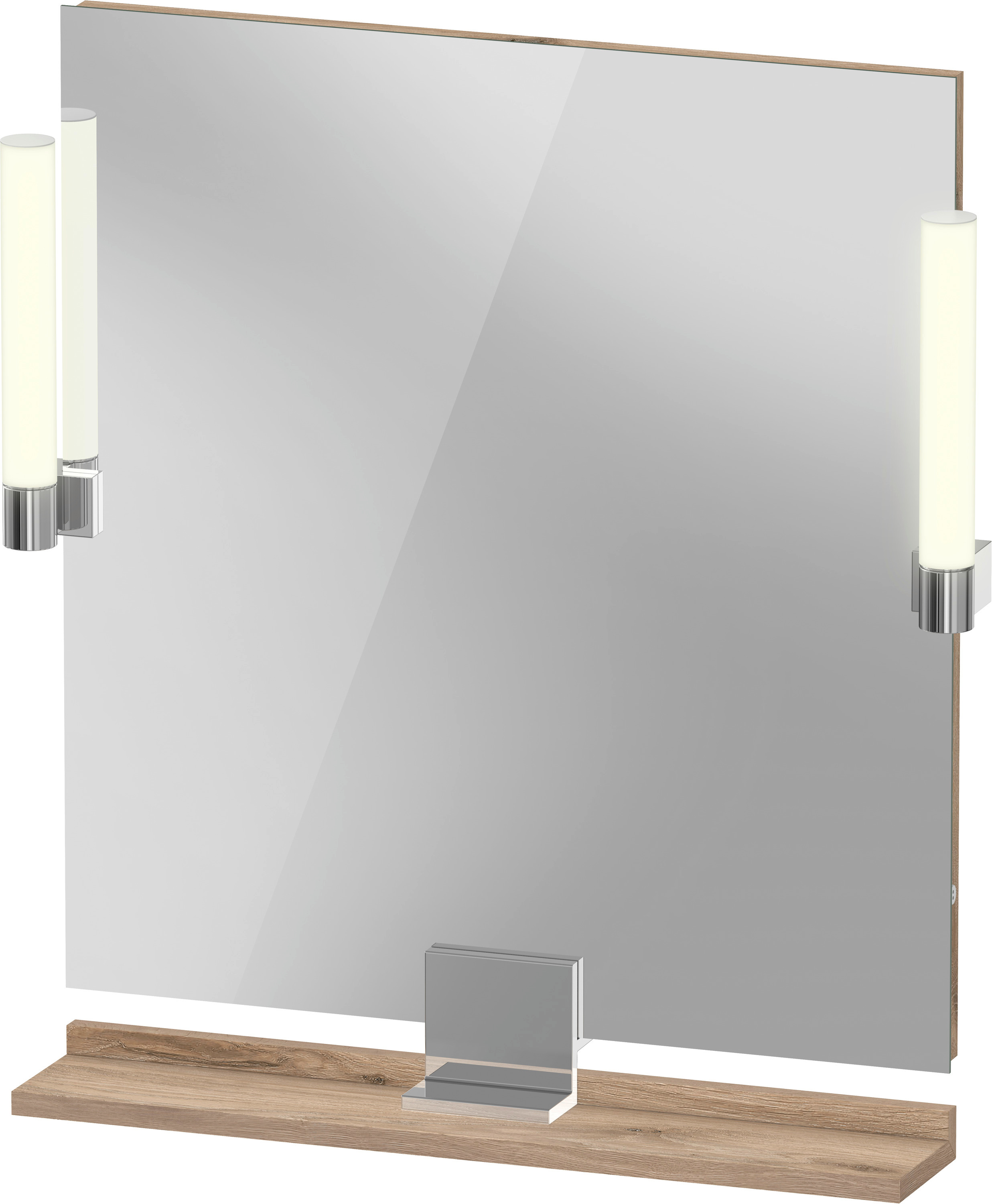 Duravit Sivida tükör 65x65 cm négyzet világítással króm-fa SV7421010550000
