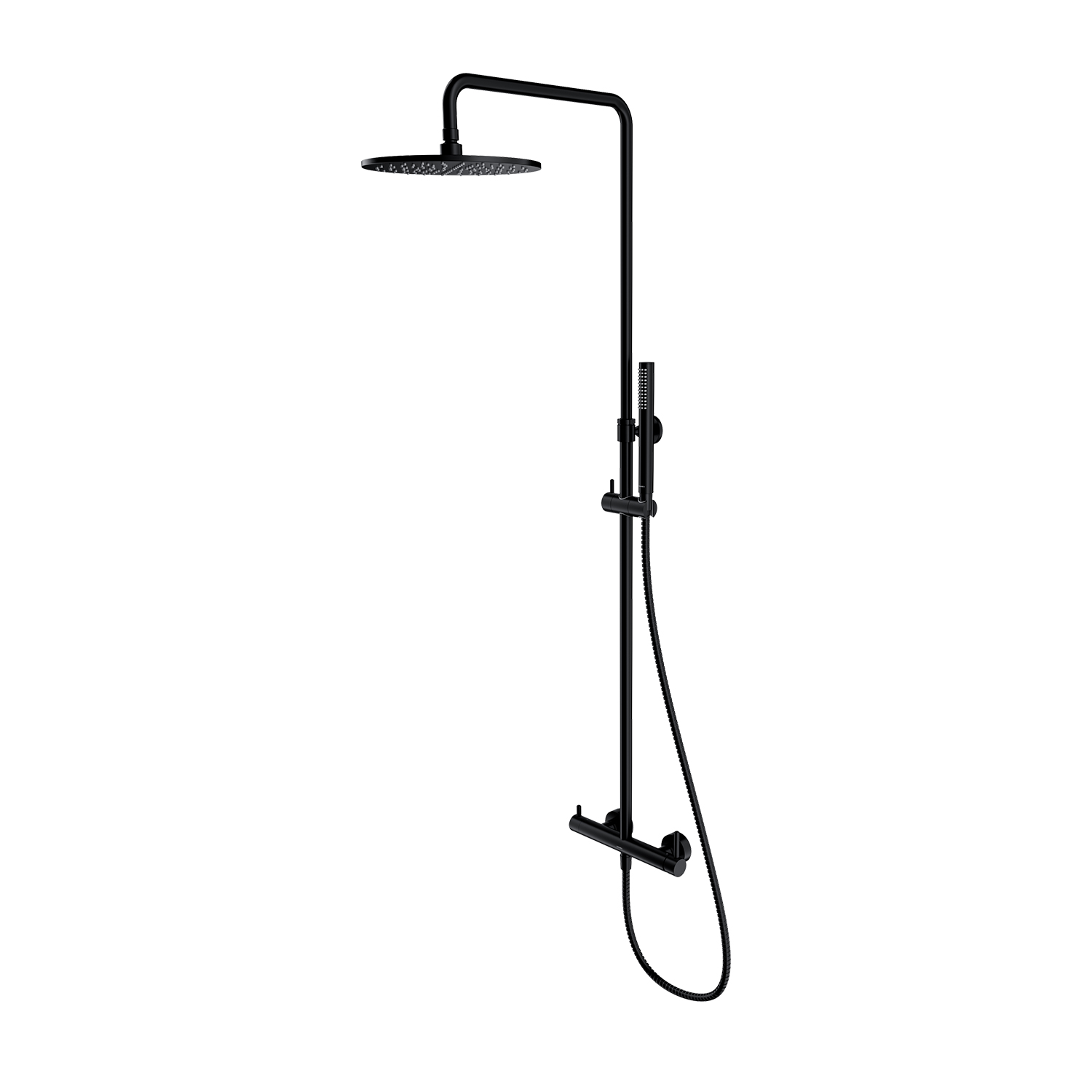 Omnires Y zuhany készlet fal trópusi zuhany opcióval fekete Y1244MBL