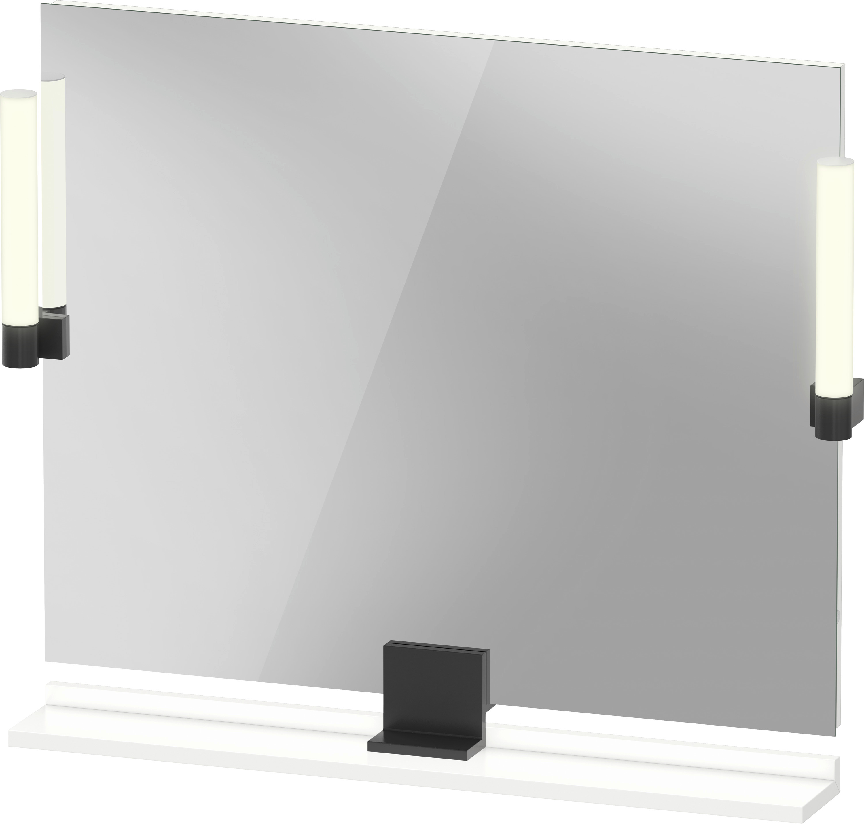 Duravit Sivida tükör 85x65 cm négyszögletes világítással fekete-fehér SV74220BD180000