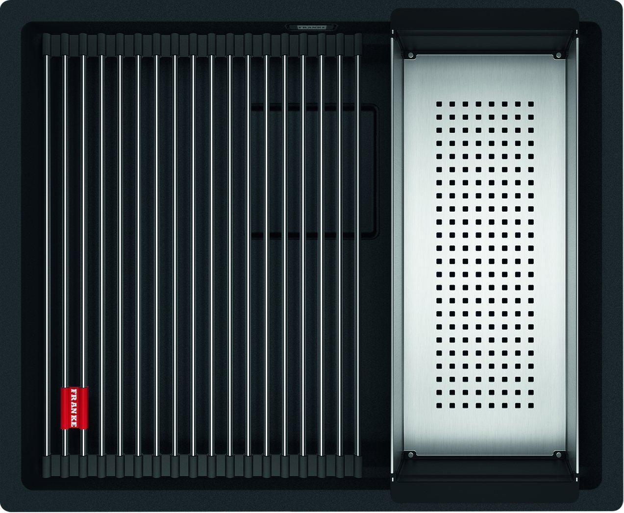 Franke Kanon gránit mosogató 56x46 cm fekete 125.0721.150