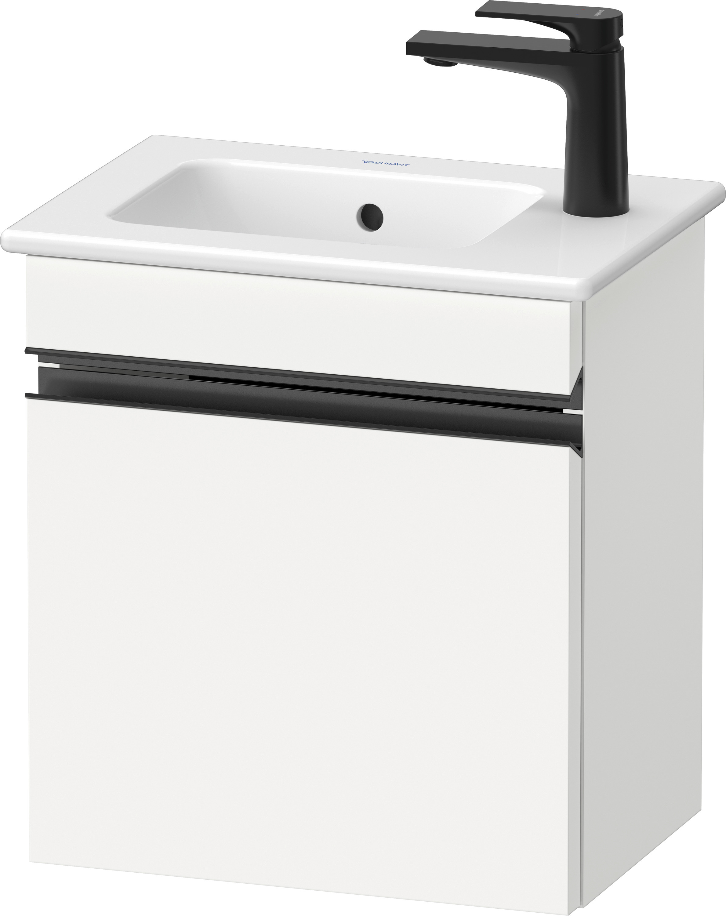 Duravit Sivida szekrény 40x28.7x44.3 cm mosdókagyló alá akasztható fehér-fekete SV4642LBD180000