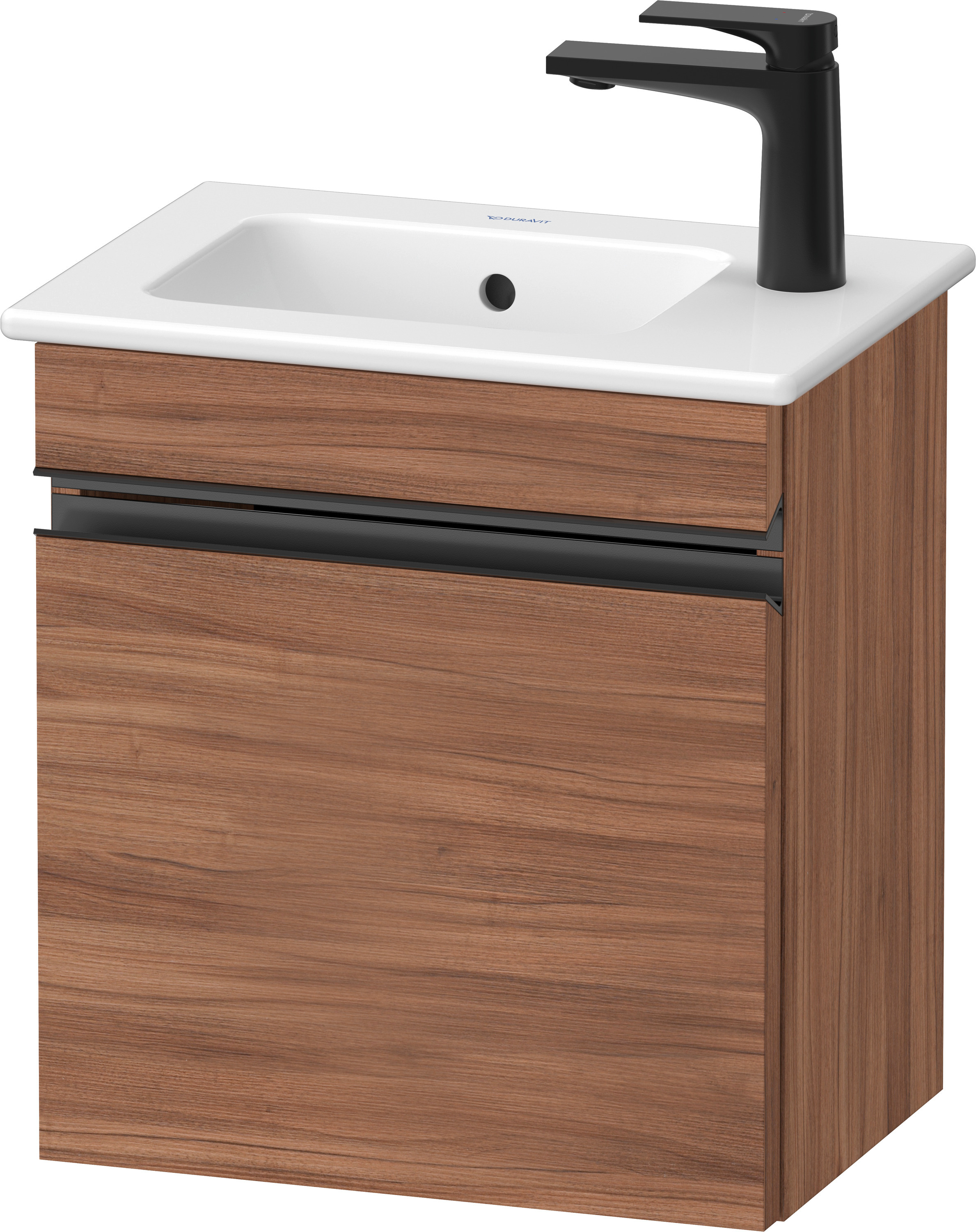 Duravit Sivida szekrény 40x28.7x44.3 cm mosdókagyló alá akasztható fekete-dió SV4642LBD790000