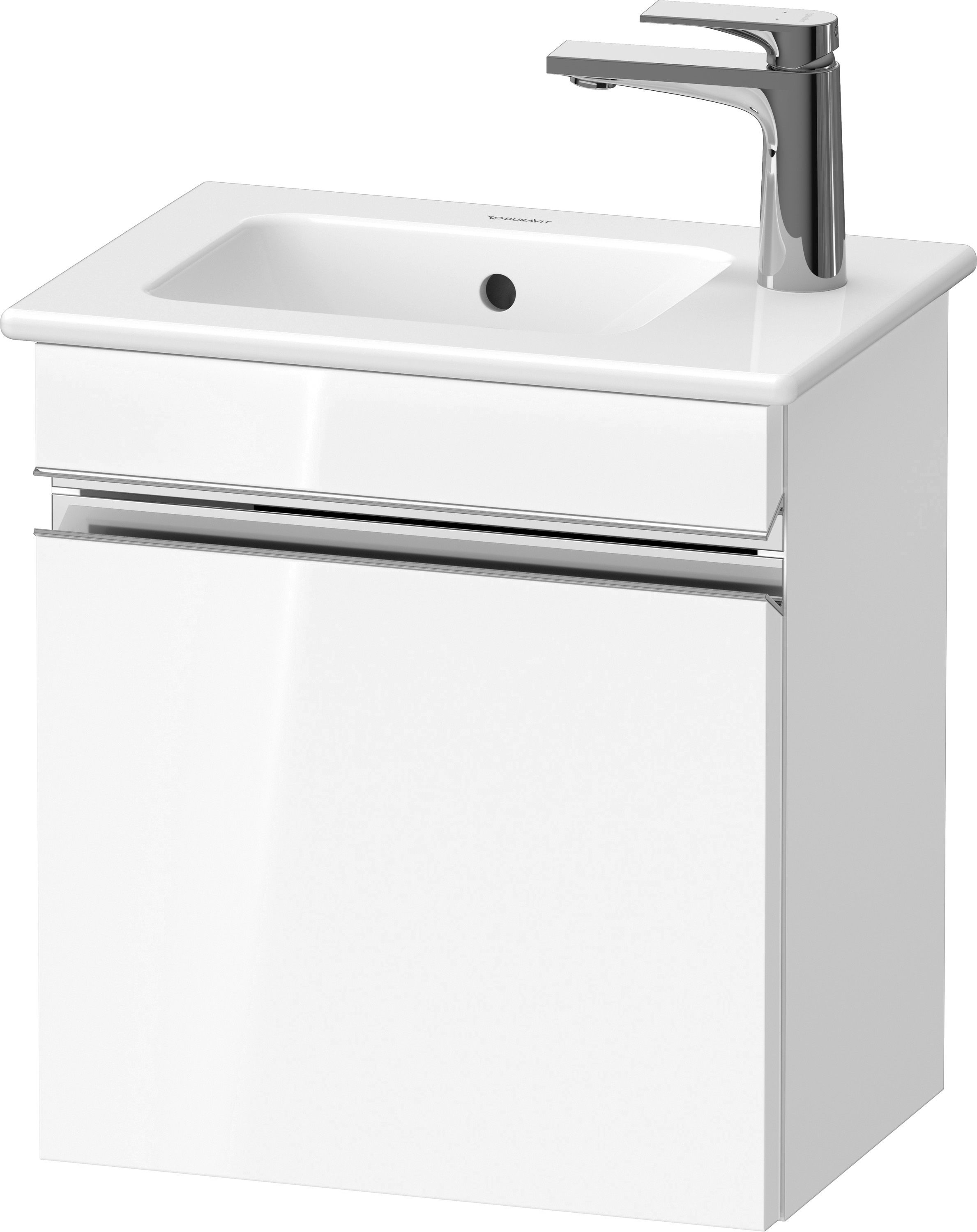 Duravit Sivida szekrény 40x28.7x44.3 cm mosdókagyló alá akasztható fehér-króm SV4642R10220000