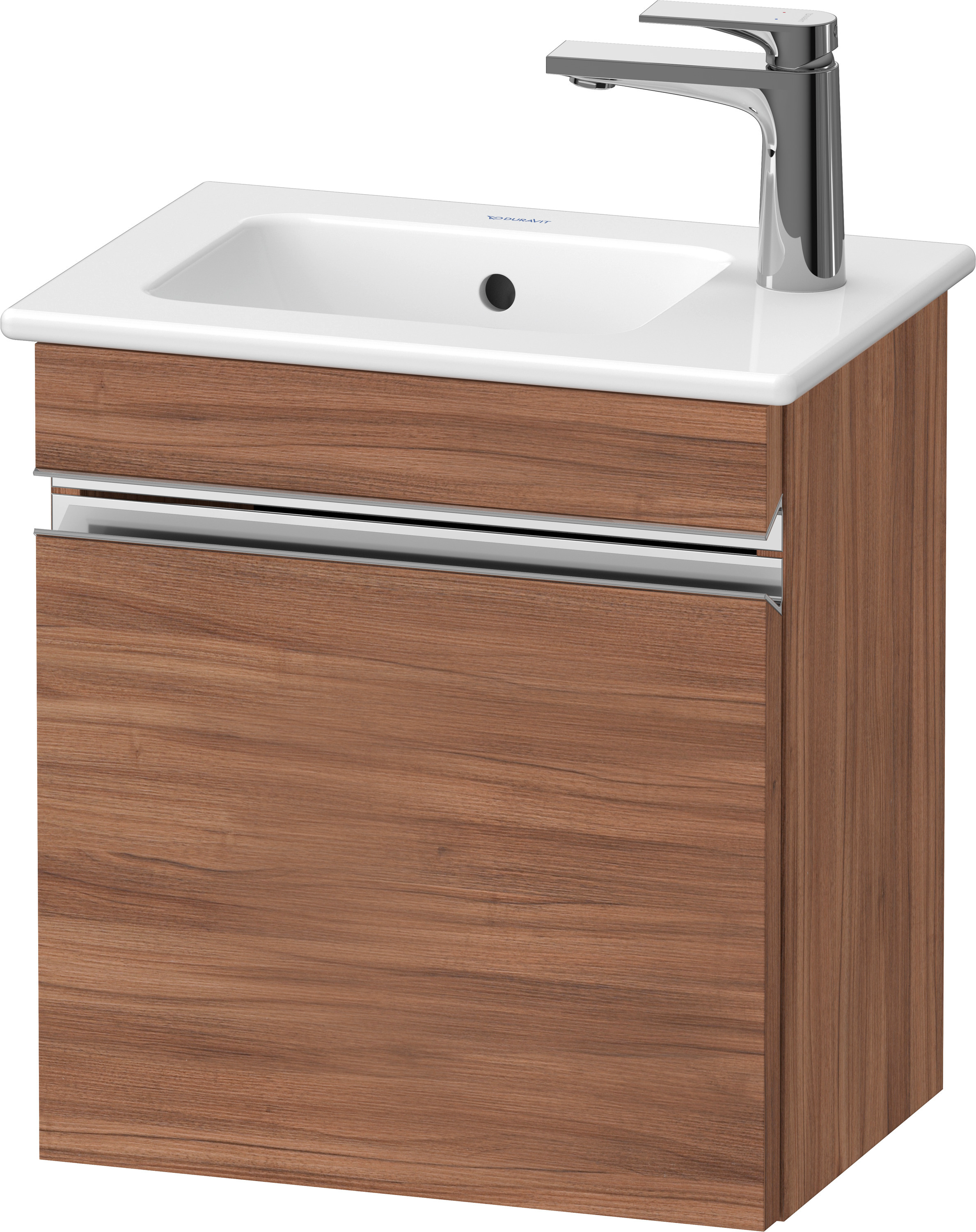 Duravit Sivida szekrény 40x28.7x44.3 cm mosdókagyló alá akasztható dió-króm SV4642R10790000