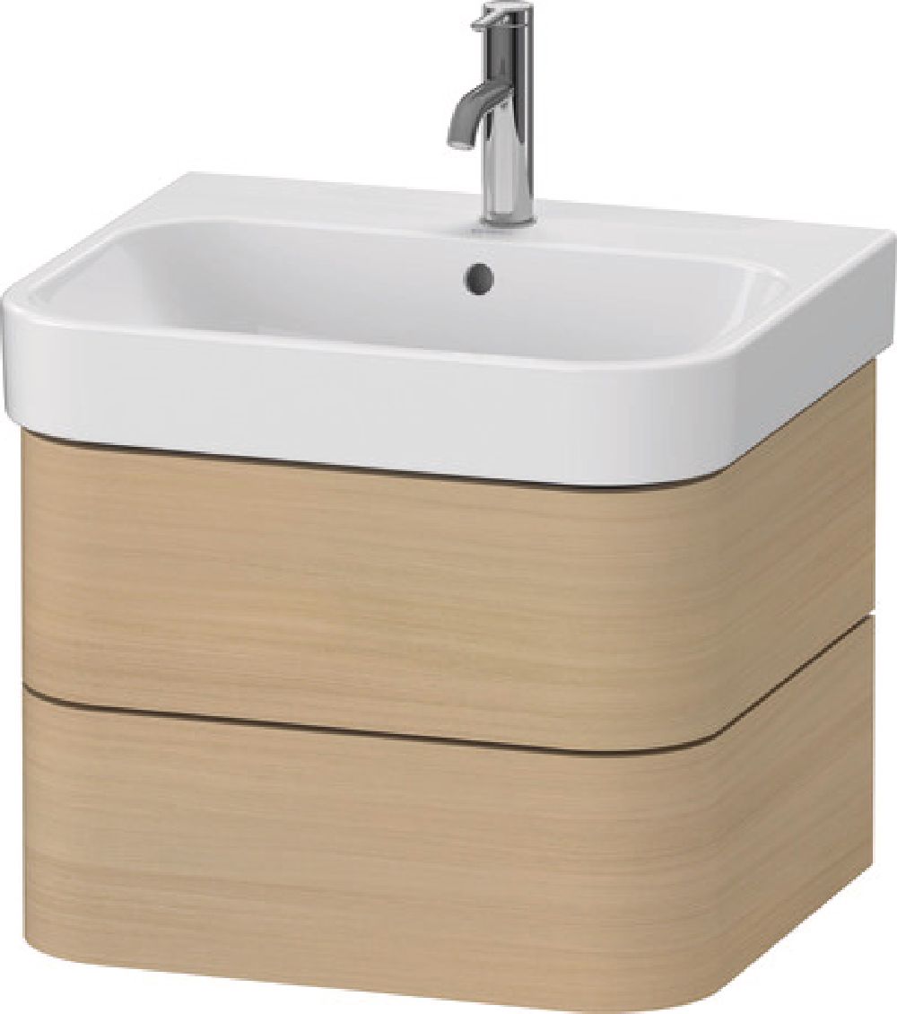 Duravit Happy D.2 szekrény 57.5x47.5x41.5 cm mosdókagyló alá akasztható tölgy HP4385071710000