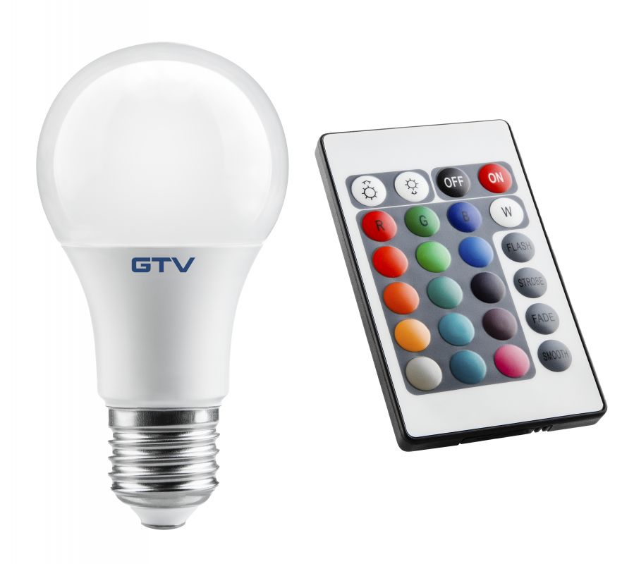 GTV led izzó 1x9 W 3000 K E27 LD-PC2A60RGBW-9W