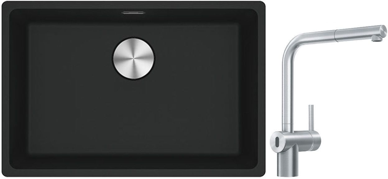 Készlet konyhai csaptelep Franke Atlas Neo Sensor 115.0625.523, gránit mosogató Franke Maris 125.0687.252