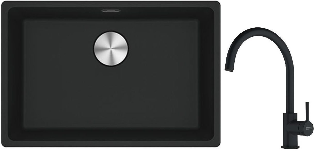 Készlet gránit mosogató Franke Maris 125.0687.252, konyhai csaptelep Franke Lina 115.0626.019