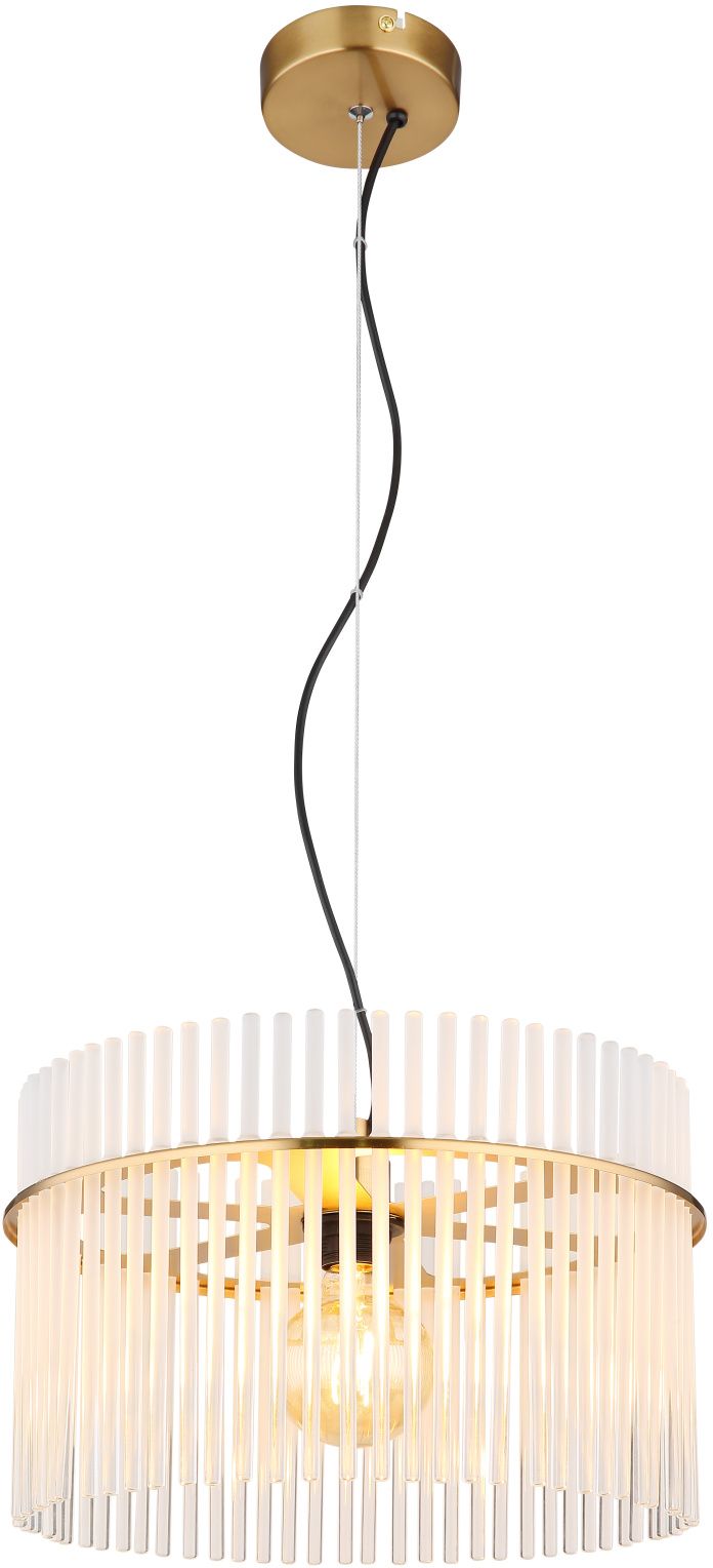 Globo Lighting Gorley függőlámpa 1x60 W fehér-átlátszó-arany 15698HM