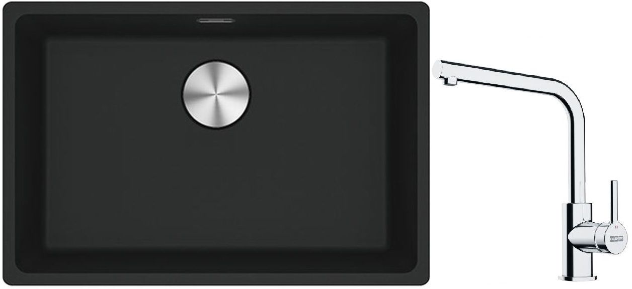 Készlet gránit mosogató Franke Maris 125.0687.252, konyhai csaptelep Franke Lina 115.0693.230
