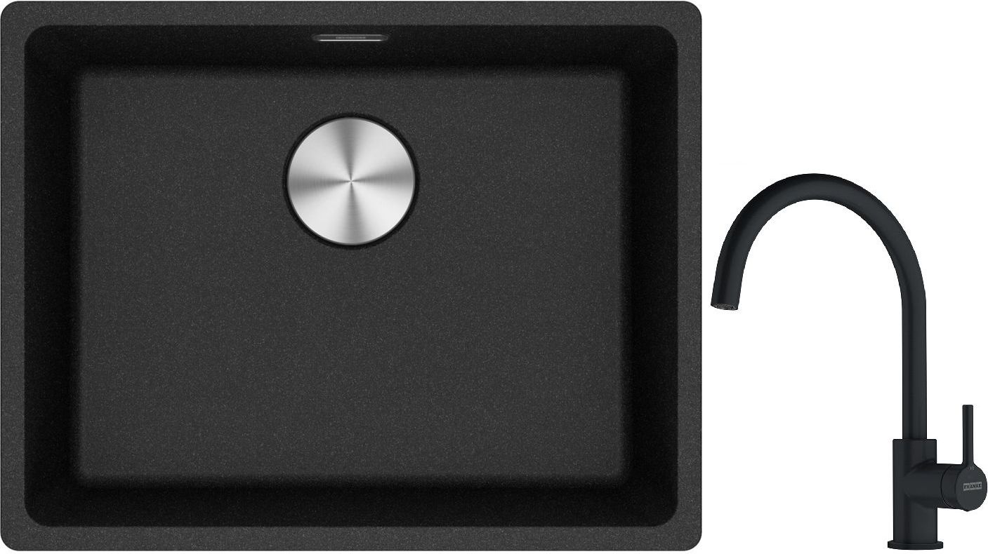 Készlet gránit mosogató Franke Maris 125.0687.253, konyhai csaptelep Franke Lina 115.0626.019