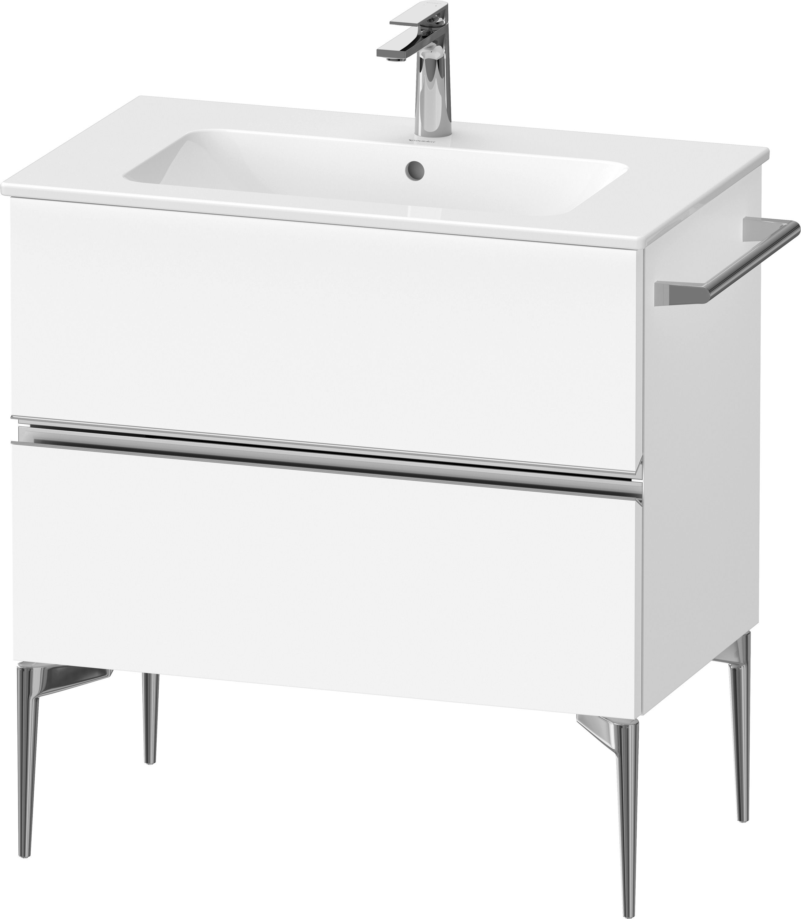 Duravit Sivida szekrény 81x47.7x59.1 cm mosdókagyló alá akasztható fehér-króm SV4644010180000