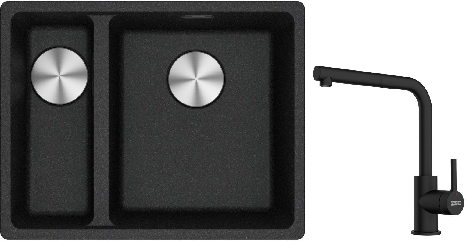Készlet gránit mosogató Franke Maris 125.0687.269, konyhai csaptelep Franke Lina 115.0712.435