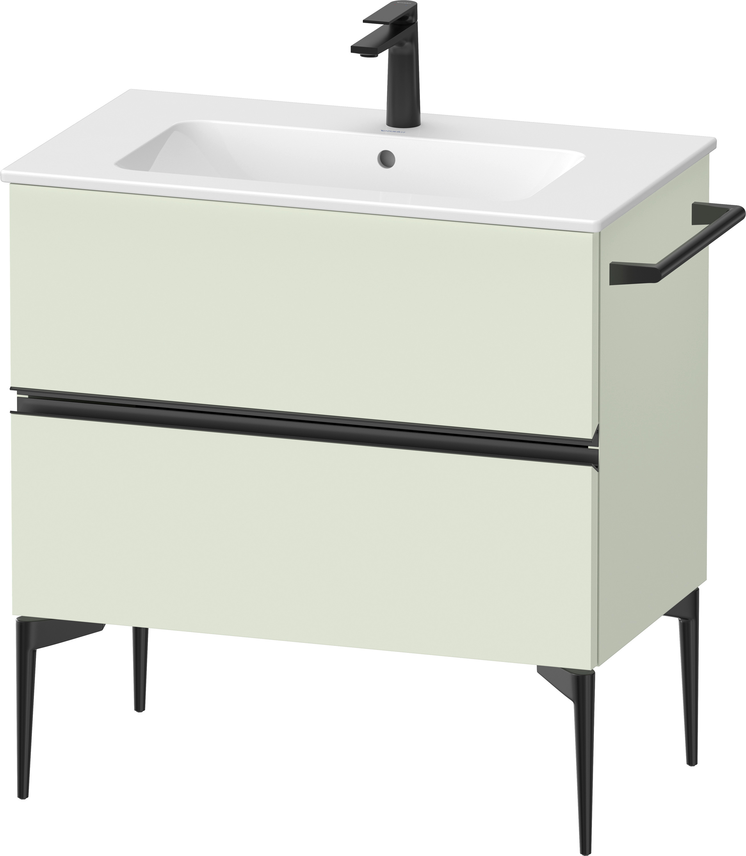 Duravit Sivida szekrény 81x47.7x59.1 cm mosdókagyló alá akasztható fekete-zöld SV46440BDHH0000