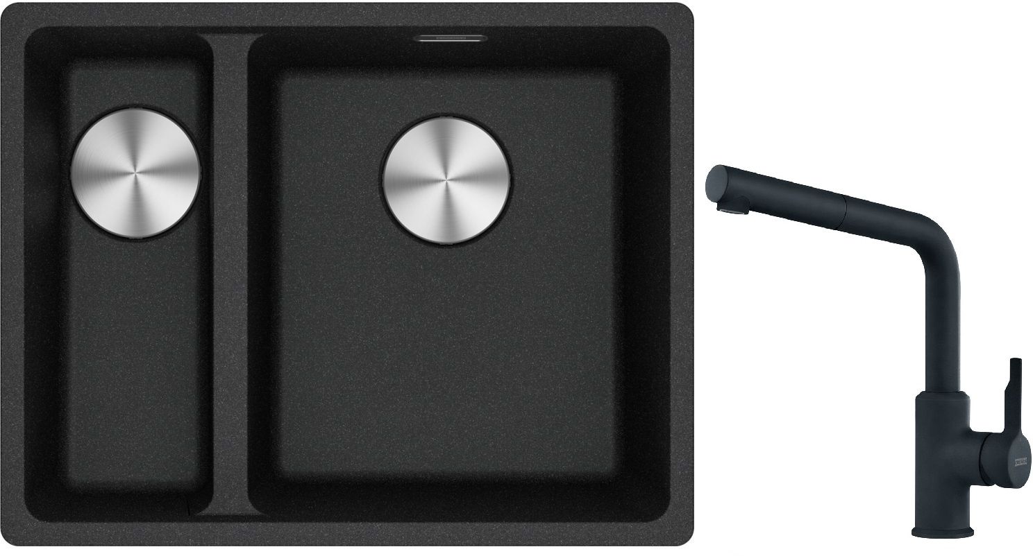 Készlet gránit mosogató Franke Maris 125.0687.269, konyhai csaptelep Franke Urban 115.0627.523