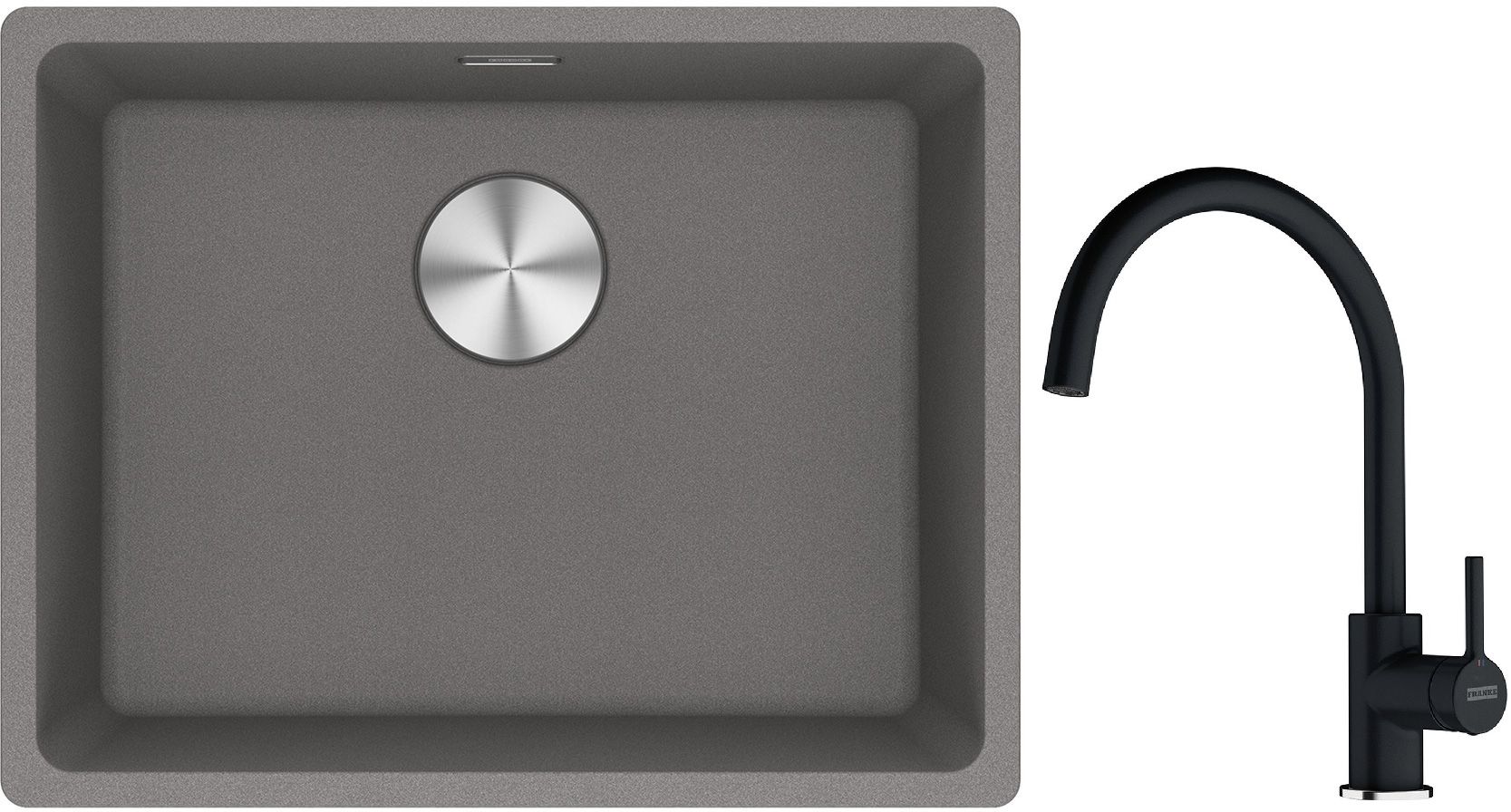 Készlet gránit mosogató Franke Maris 125.0687.254, konyhai csaptelep Franke Lina 115.0626.020