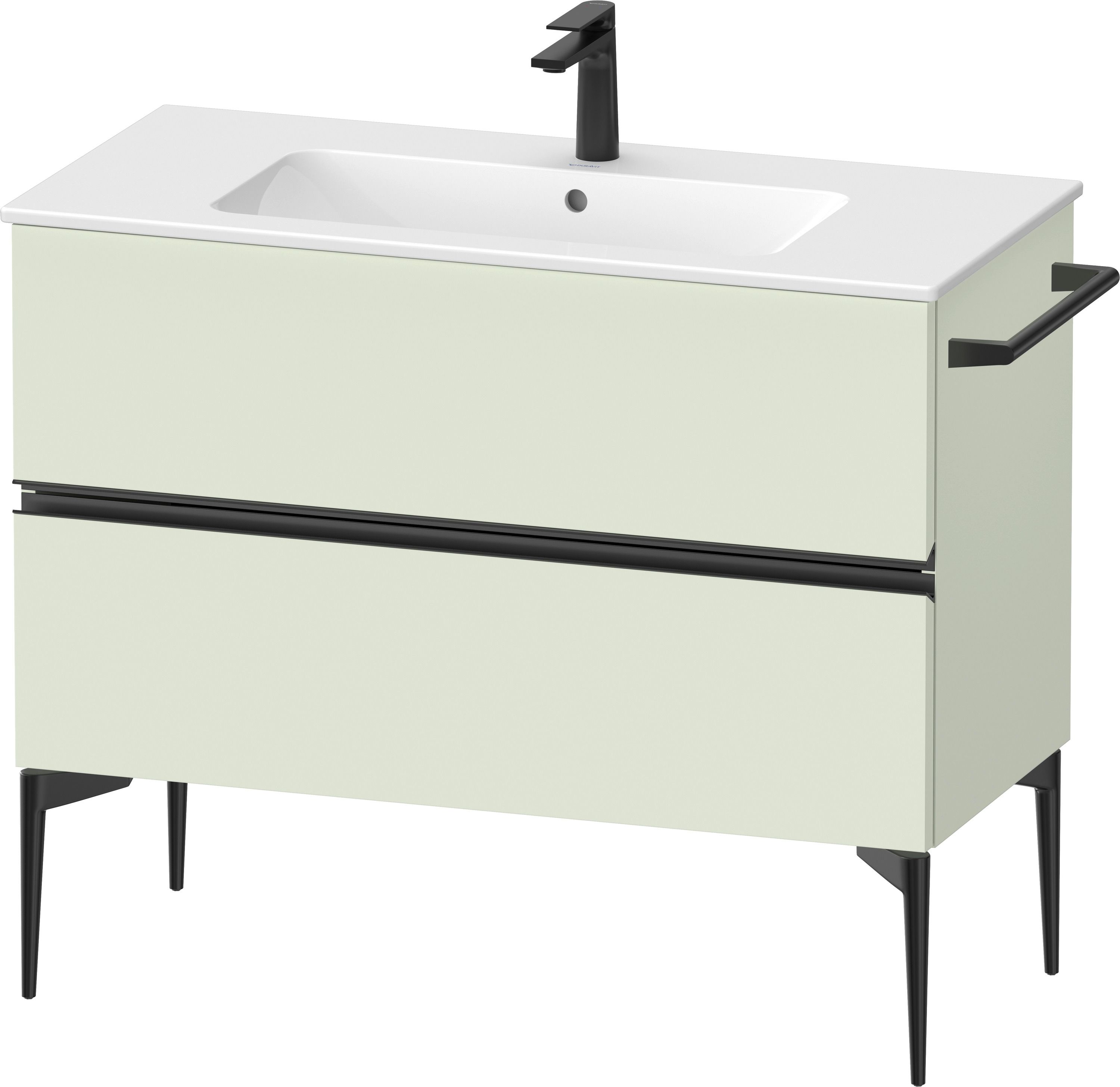 Duravit Sivida szekrény 101x47.7x59.1 cm mosdókagyló alá akasztható fekete-zöld SV46450BDHH0000