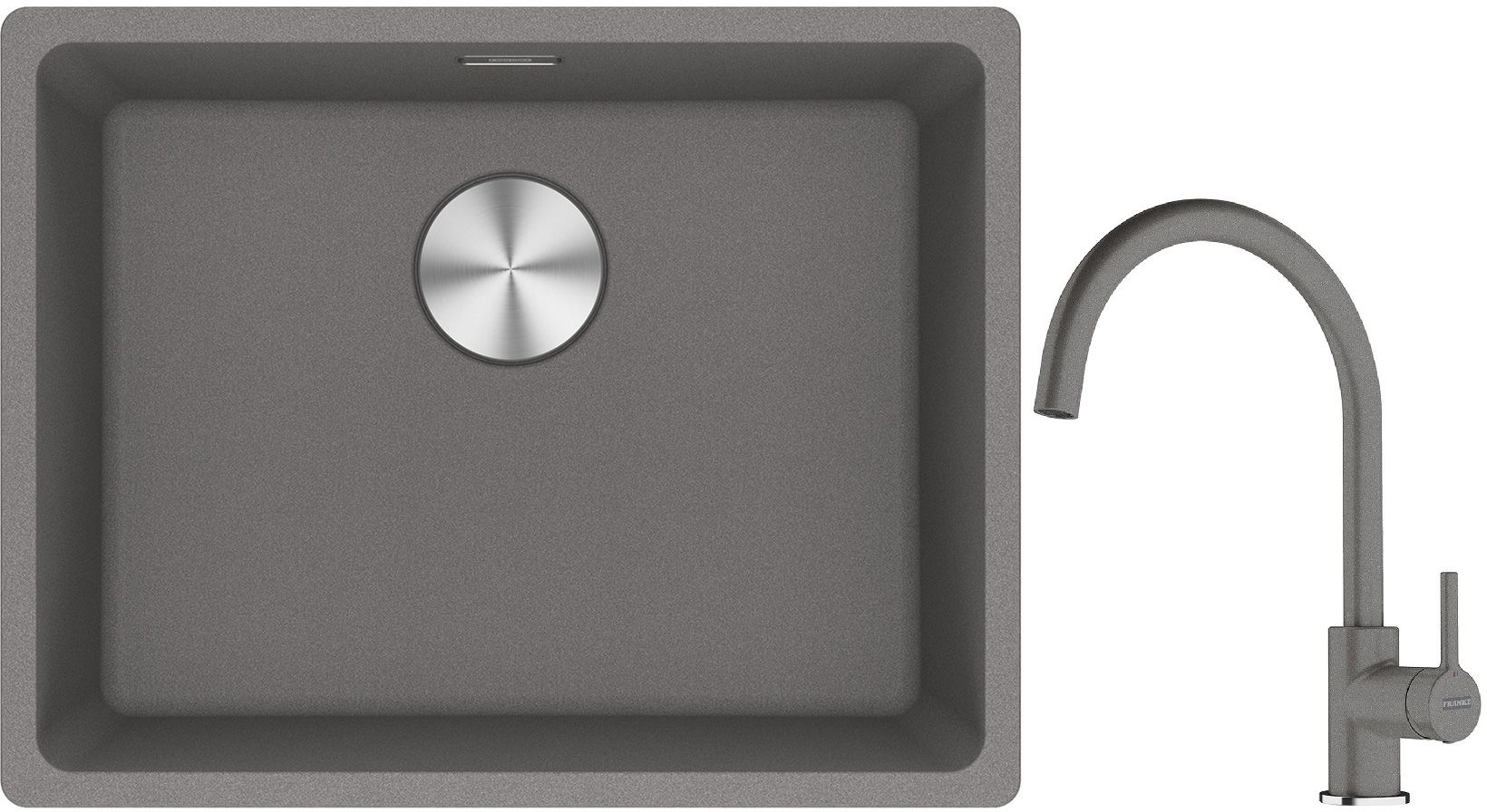 Készlet gránit mosogató Franke Maris 125.0687.254, konyhai csaptelep Franke Lina 115.0626.022