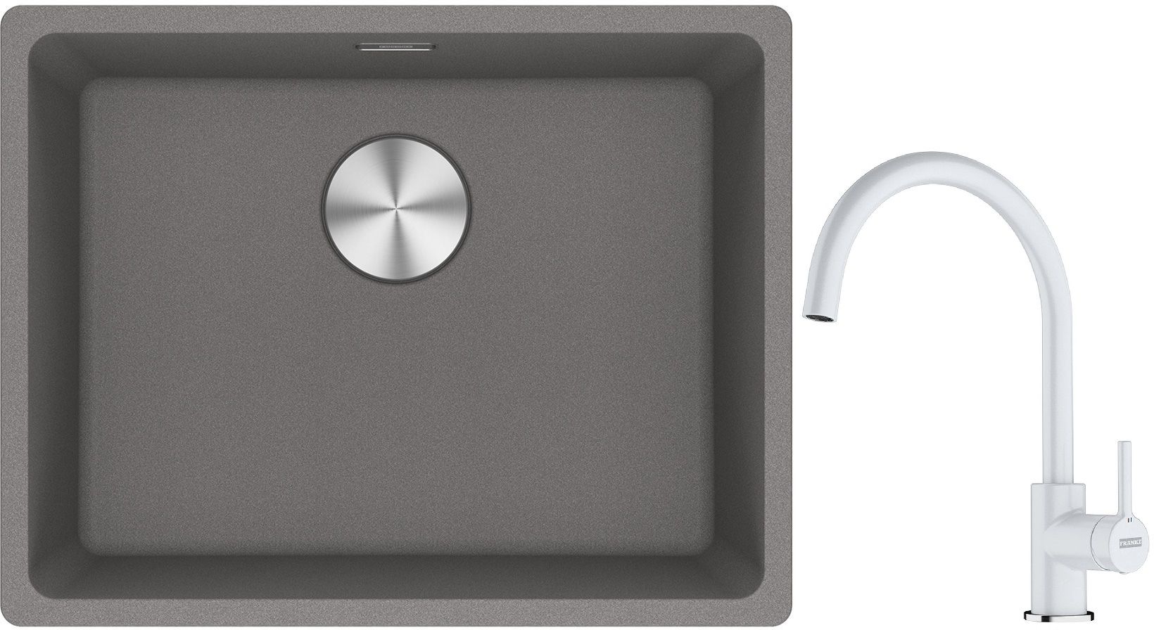 Készlet gránit mosogató Franke Maris 125.0687.254, konyhai csaptelep Franke Lina 115.0626.024