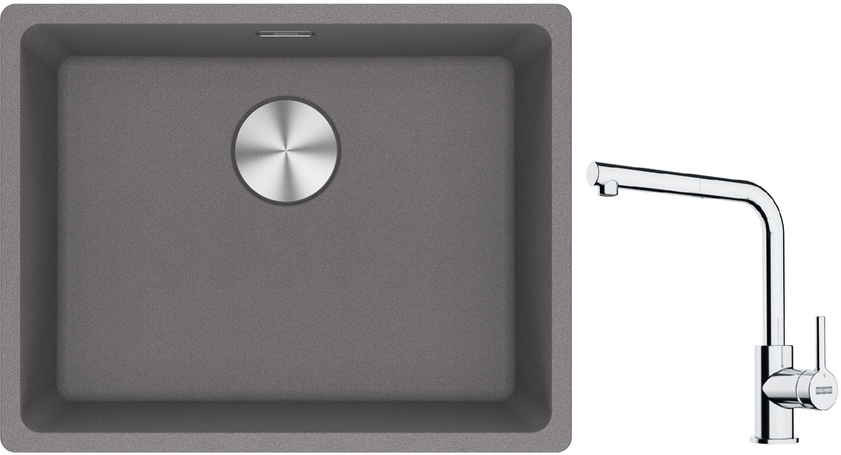 Készlet gránit mosogató Franke Maris 125.0687.254, konyhai csaptelep Franke Lina 115.0712.420
