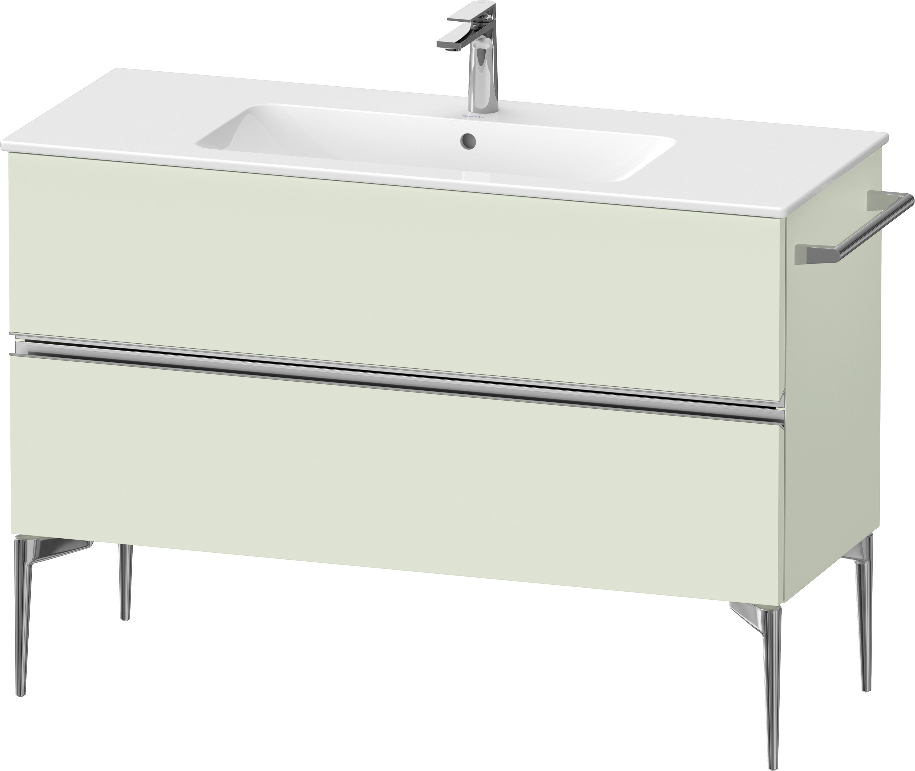 Duravit Sivida szekrény 121x47.7x59.1 cm mosdókagyló alá akasztható zöld-króm SV4646010HH0000