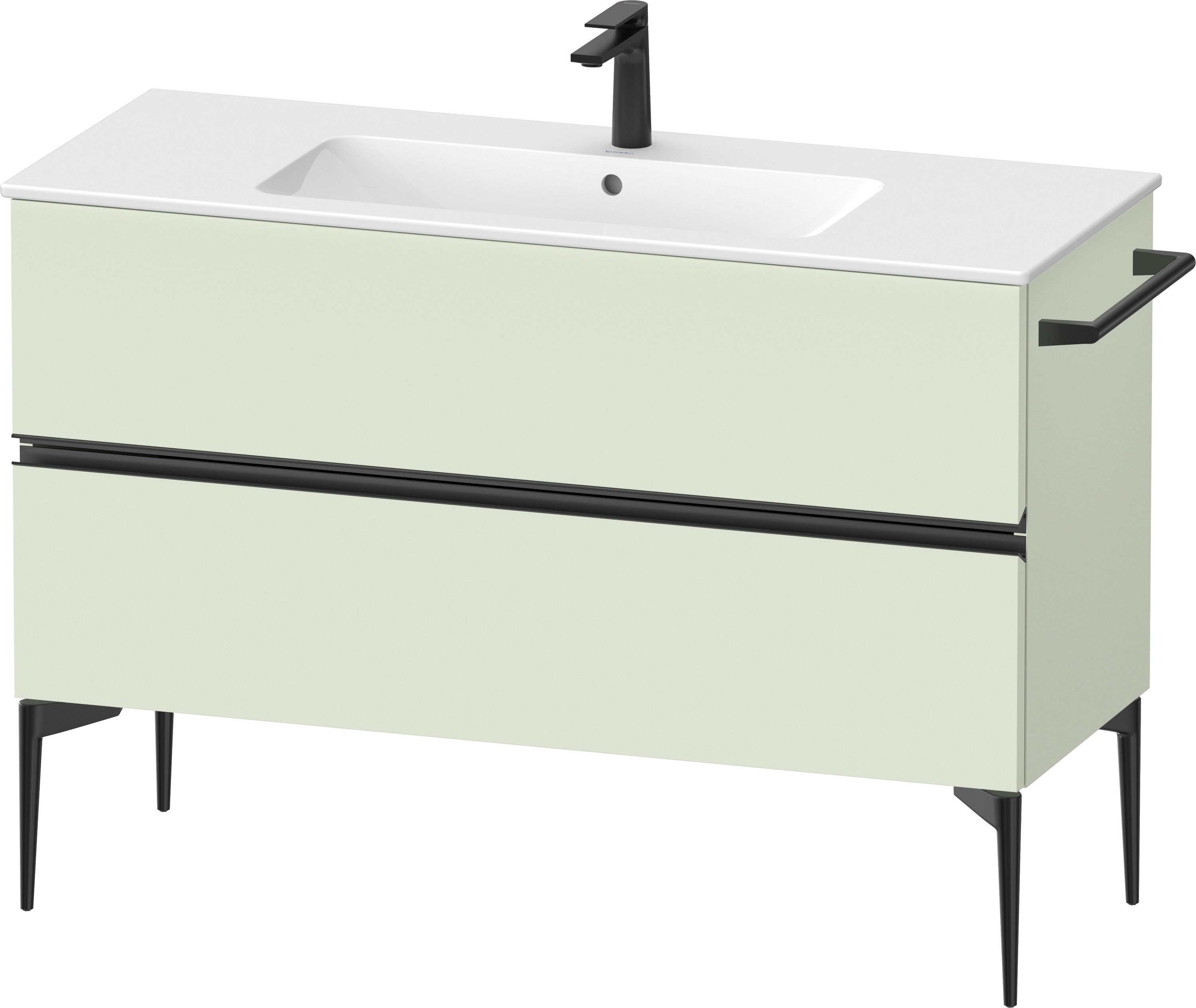 Duravit Sivida szekrény 121x47.7x59.1 cm mosdókagyló alá akasztható fekete-zöld SV46460BDHH0000