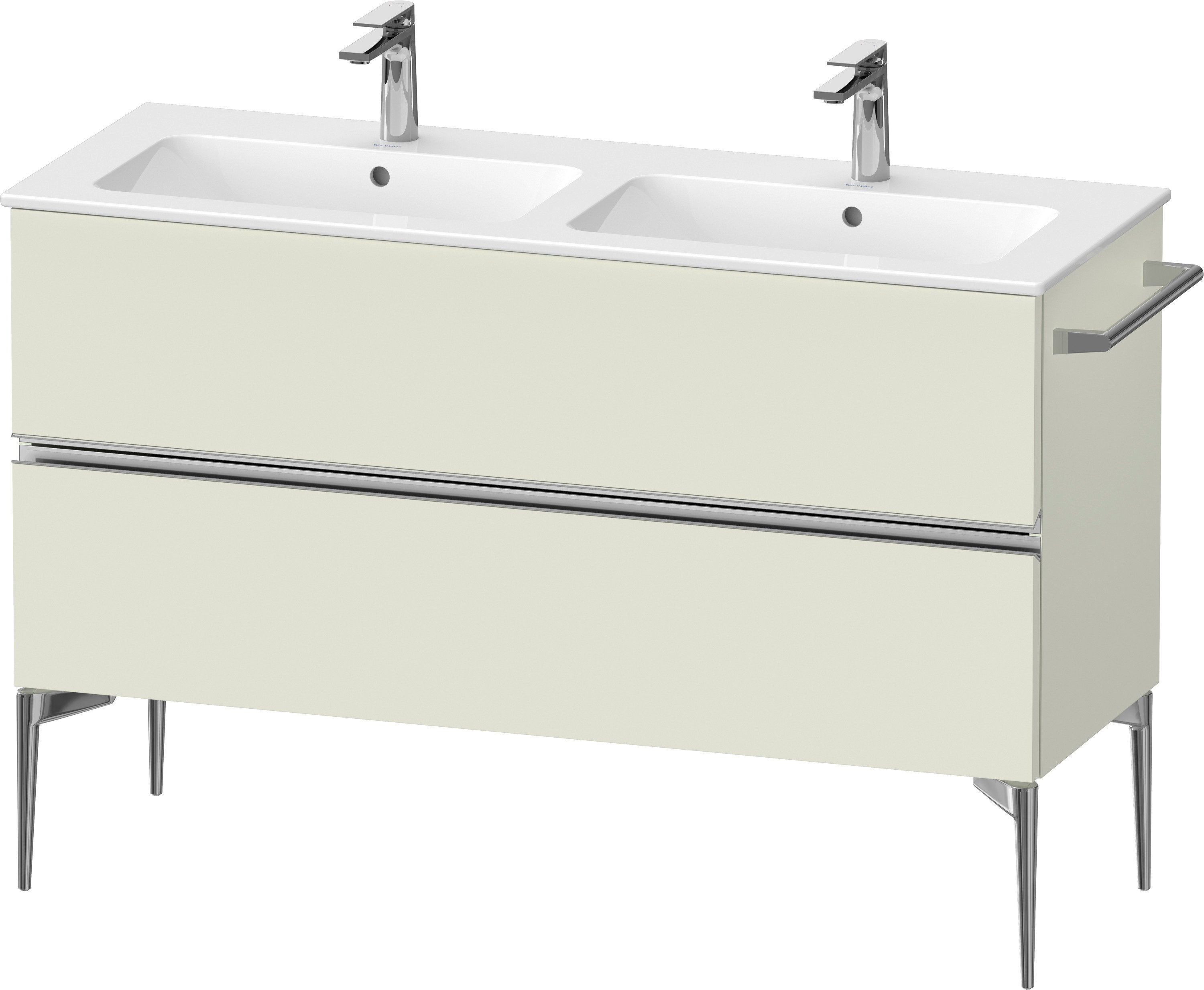 Duravit Sivida szekrény 128x47.7x59.1 cm mosdókagyló alá akasztható zöld-króm SV4647010HH0000