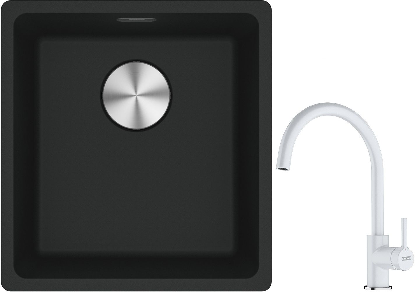 Készlet gránit mosogató Franke Maris 125.0687.248, konyhai csaptelep Franke Lina 115.0626.024