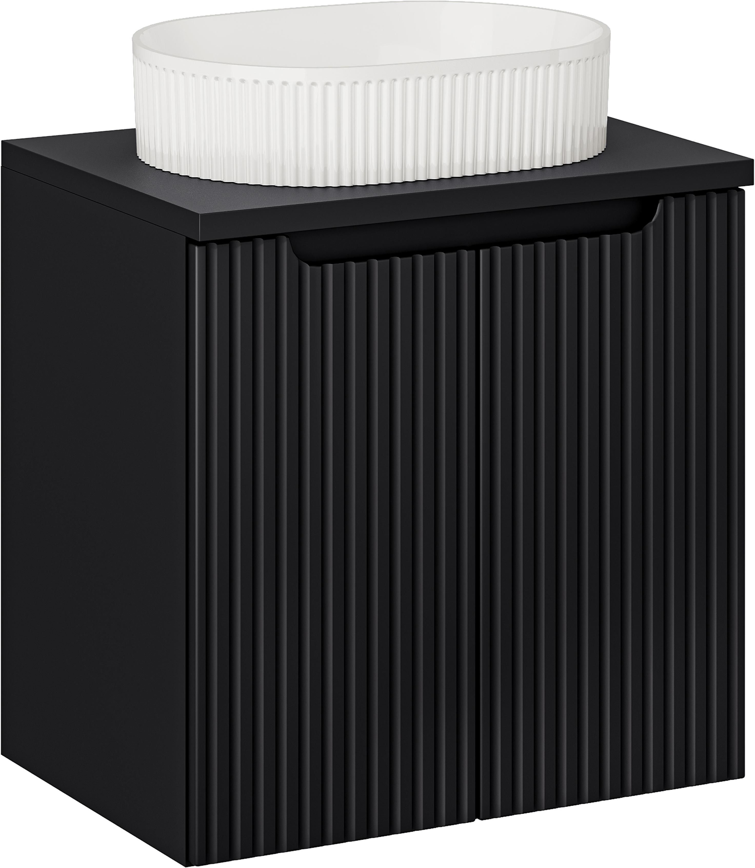 Készlet szekrény Comad Nova Black NOVA BLACK D2 82-60-2D, mosdótál Comad Beyond 5 BEYOND 5 WHITE ( E-6564 ), NOVA BLACK B 89-60