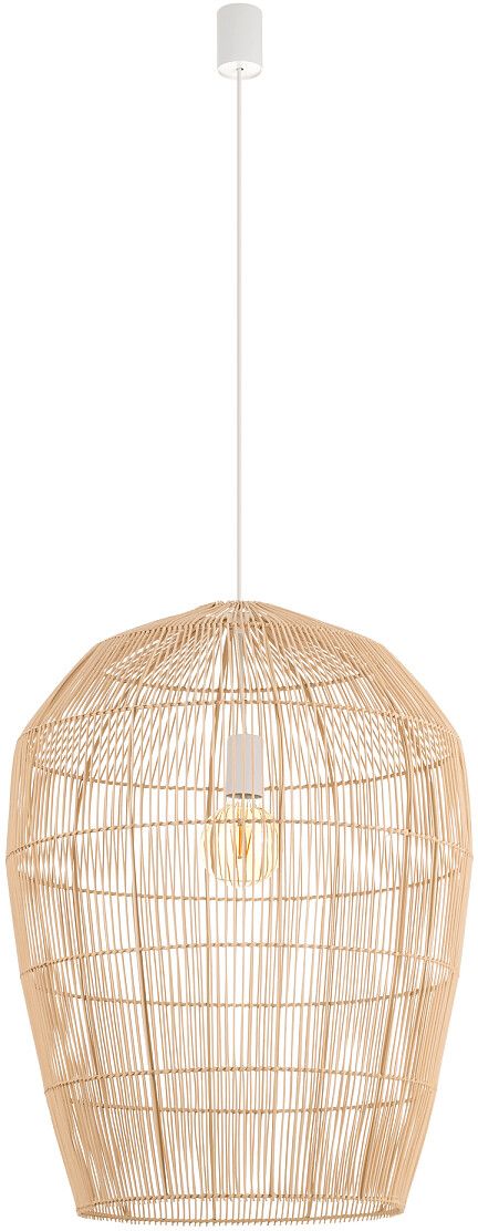 Nowodvorski Lighting Haiti függőlámpa 1x25 W fehér-fa 11165