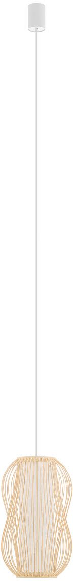 Nowodvorski Lighting Puket függőlámpa 1x25 W fehér-fa 11162