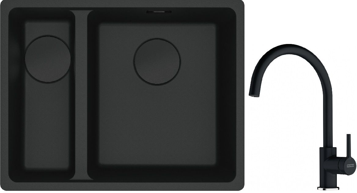 Készlet gránit mosogató Franke Maris 125.0697.756, konyhai csaptelep Franke Lina 115.0626.020