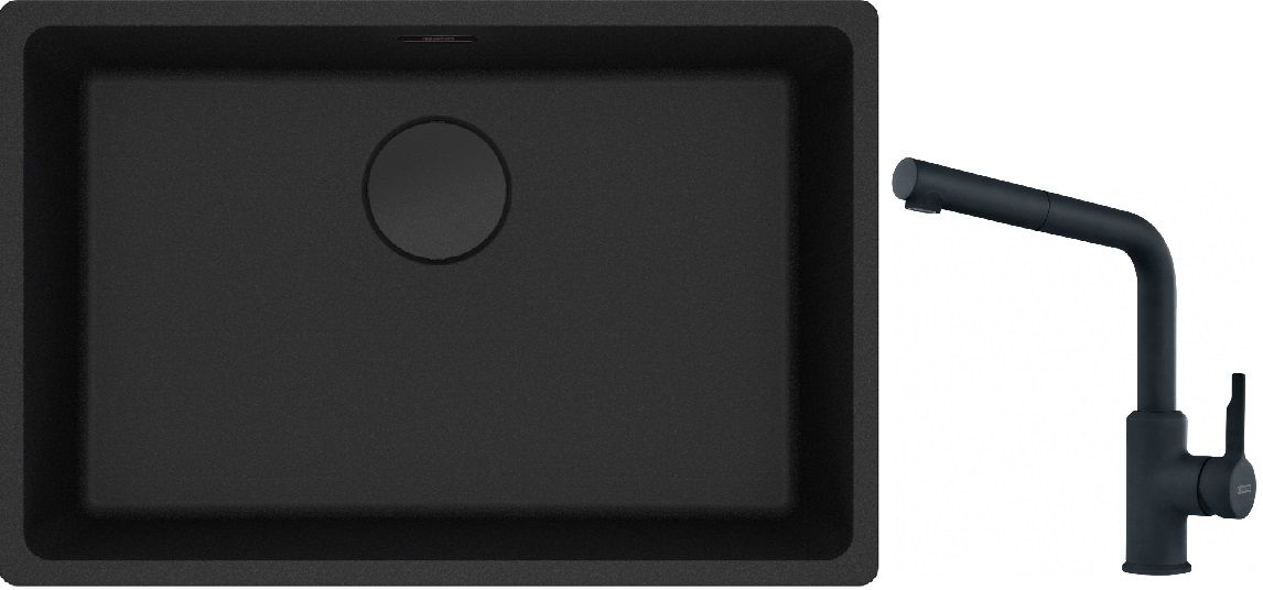 Készlet gránit mosogató Franke Maris 125.0697.758, konyhai csaptelep Franke Urban 115.0627.523