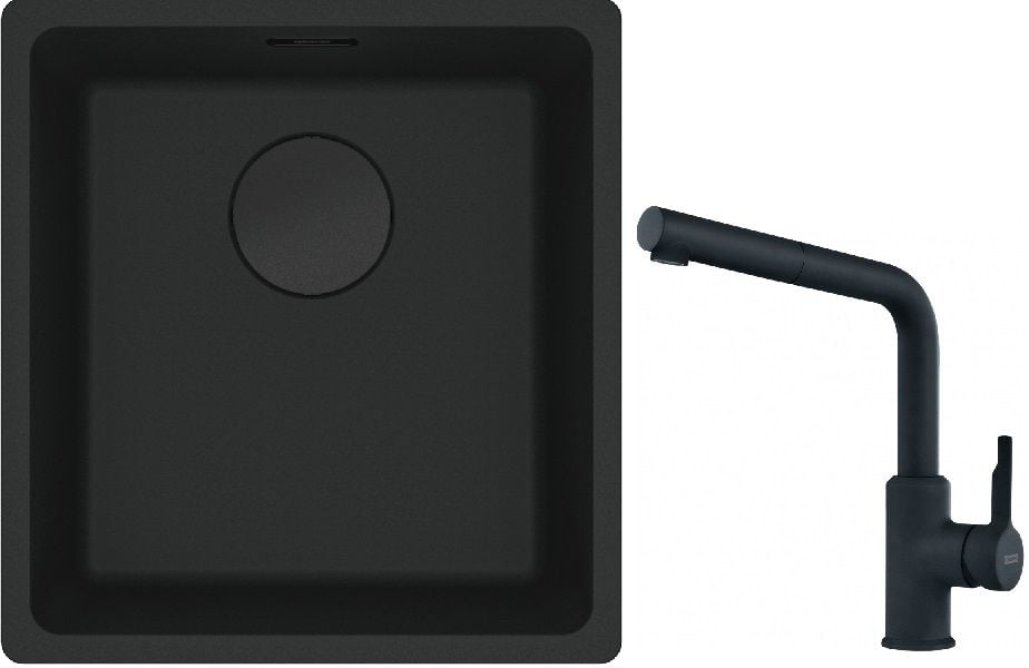 Készlet gránit mosogató Franke Maris 125.0697.760, konyhai csaptelep Franke Urban 115.0627.523