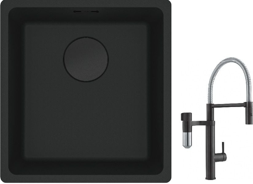 Készlet konyhai csaptelep Franke Vital Semi-Pro 120.0621.313, gránit mosogató Franke Maris 125.0697.760