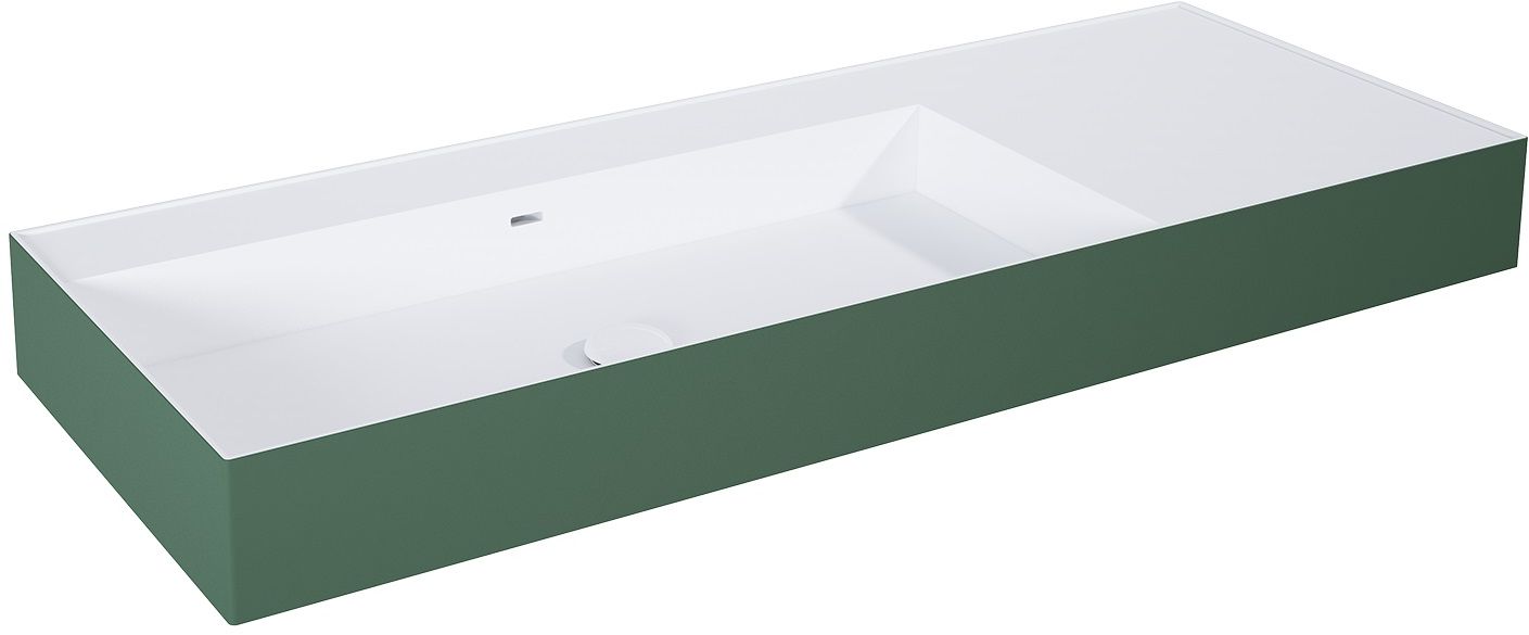 Elita Level mosdótál 120.5x45.5 cm négyszögletes klasszikus fehér-zöld RE041461236200
