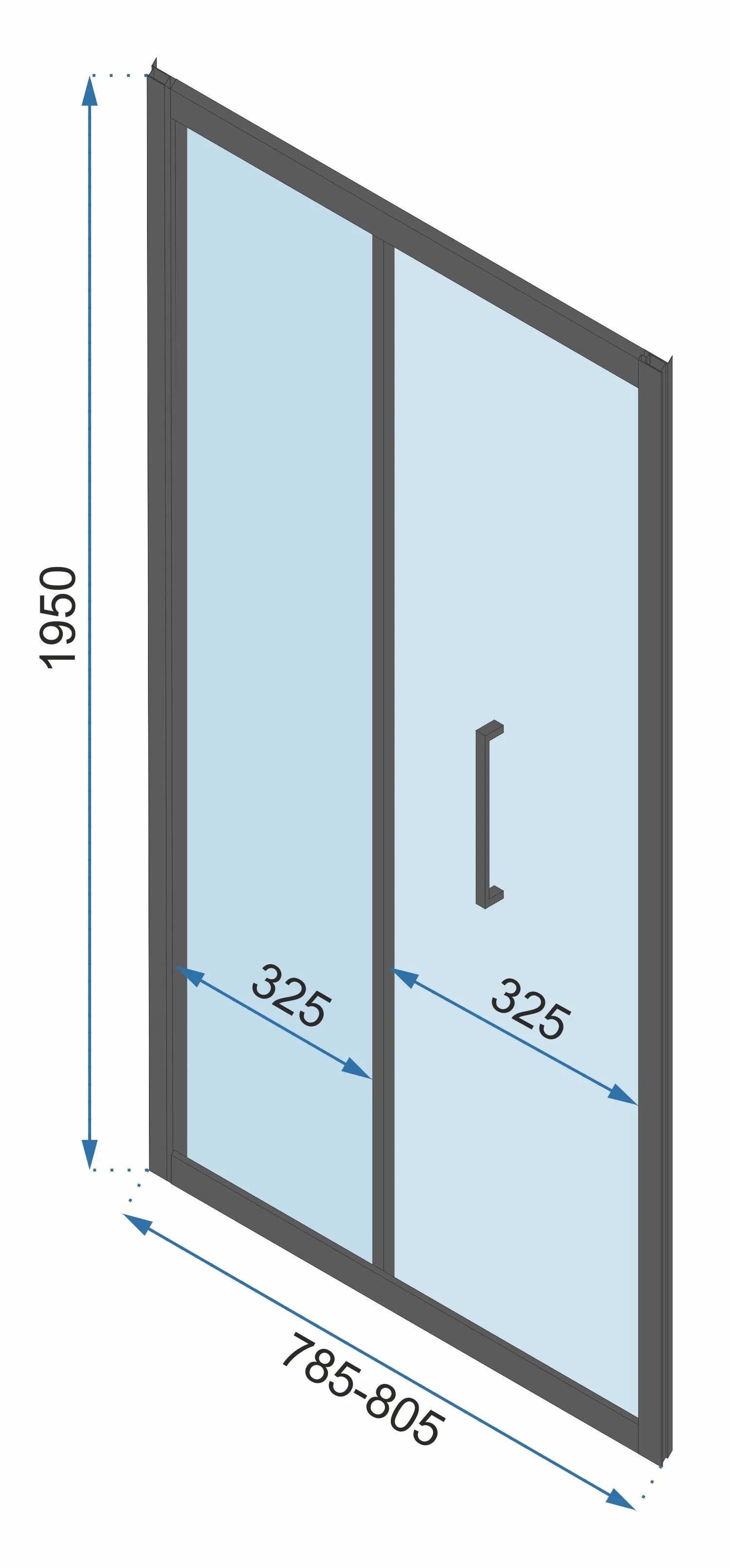 Rea Rapid Fold zuhanyajtók 80 cm összecsukható arany /átlátszó üveg REA-K4128