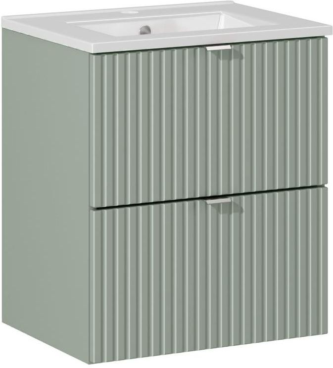 Készlet szekrény Comad Line Reed Green LINE REED GREEN D 82-50-2S, mosdótál Comad Dance White UM2050RBDANCE50DP