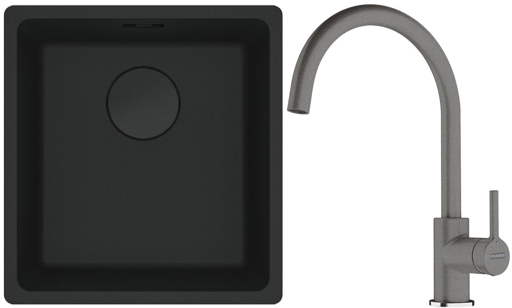 Készlet gránit mosogató Franke Maris 125.0697.760, konyhai csaptelep Franke Lina 115.0626.022