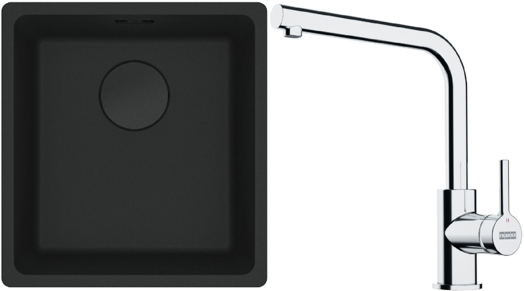 Készlet gránit mosogató Franke Maris 125.0697.760, konyhai csaptelep Franke Lina 115.0693.230