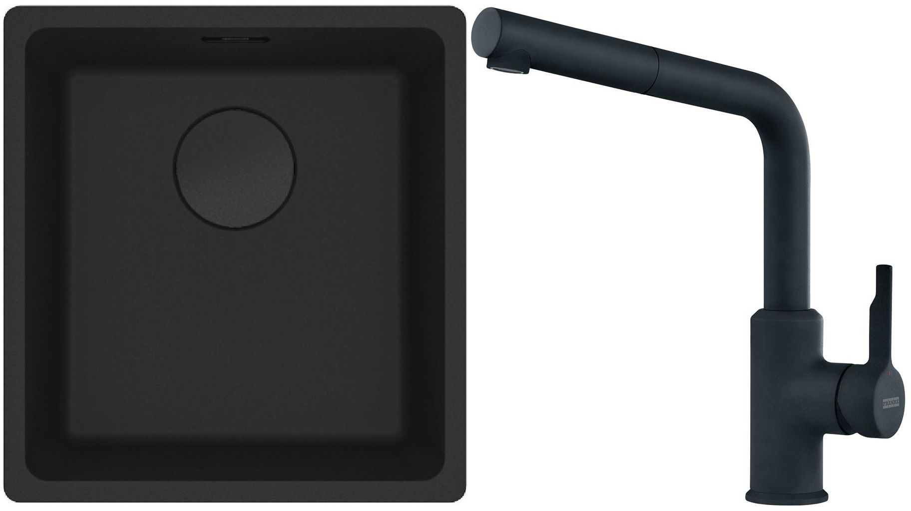 Készlet gránit mosogató Franke Maris 125.0697.760, konyhai csaptelep Franke Urban 115.0627.523