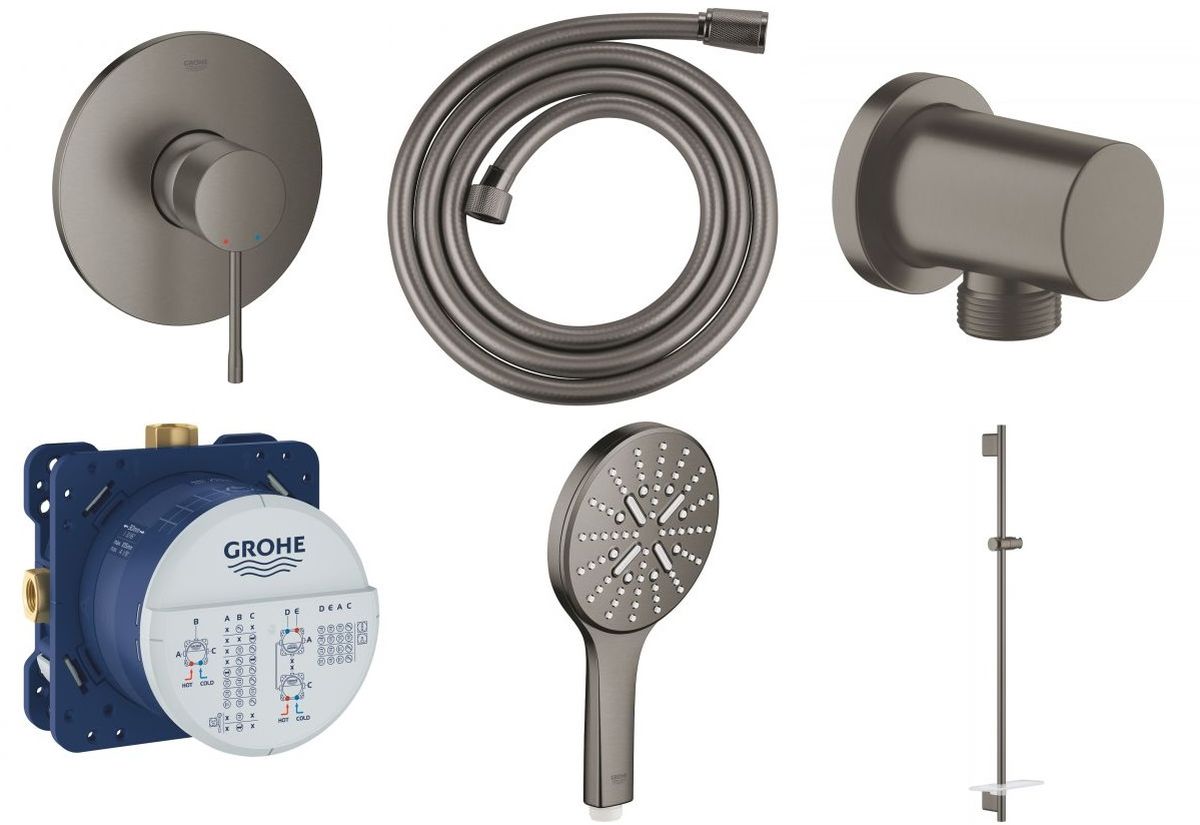 Készlet zuhanycsaptelep Grohe Essence 24057AL1, zuhanyrúd Grohe Rainshower 26603AL0, 26574AL0, 27057AL0, 35600000, 28388A00