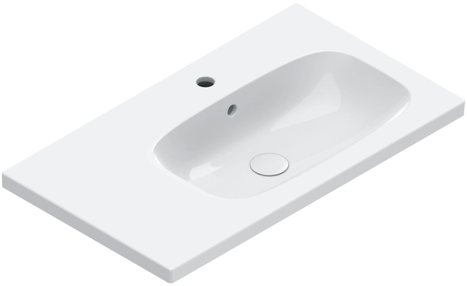 Catalano Alvea mosdótál 80x46 cm négyszögletes klasszikus-beépíthető fehér 0620831001