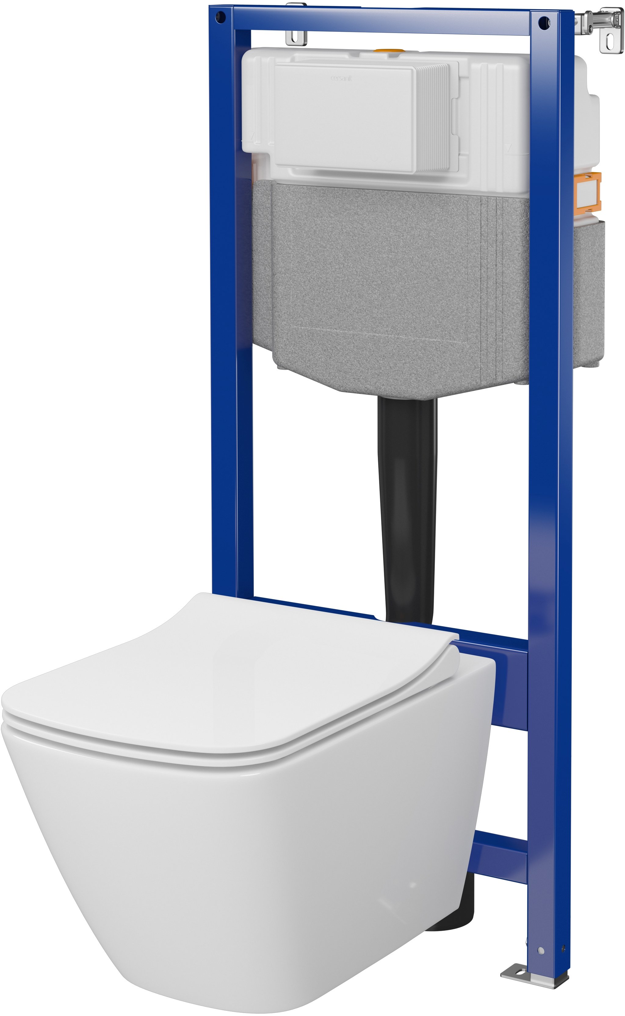 Cersanit City Square wc-keret tálal és ülőkével S701-890