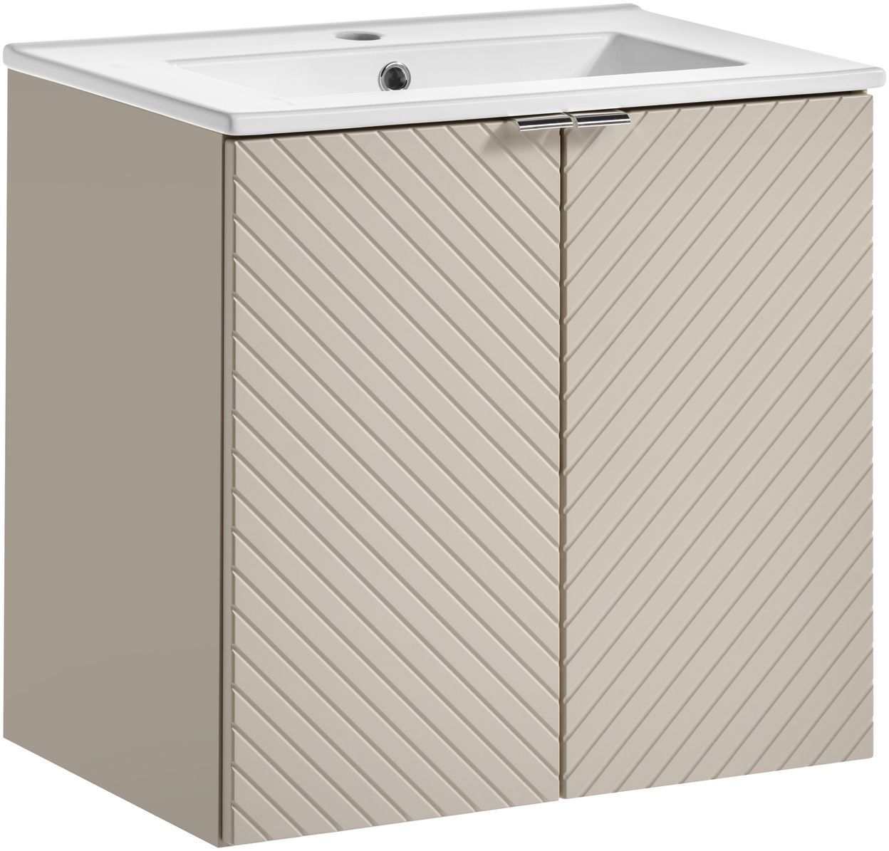 Készlet szekrény Comad Viva Cashmere VIVA CASHMERE 82-60-2D, mosdótál Comad Dance White UM-2060RB DANCE 60-DP